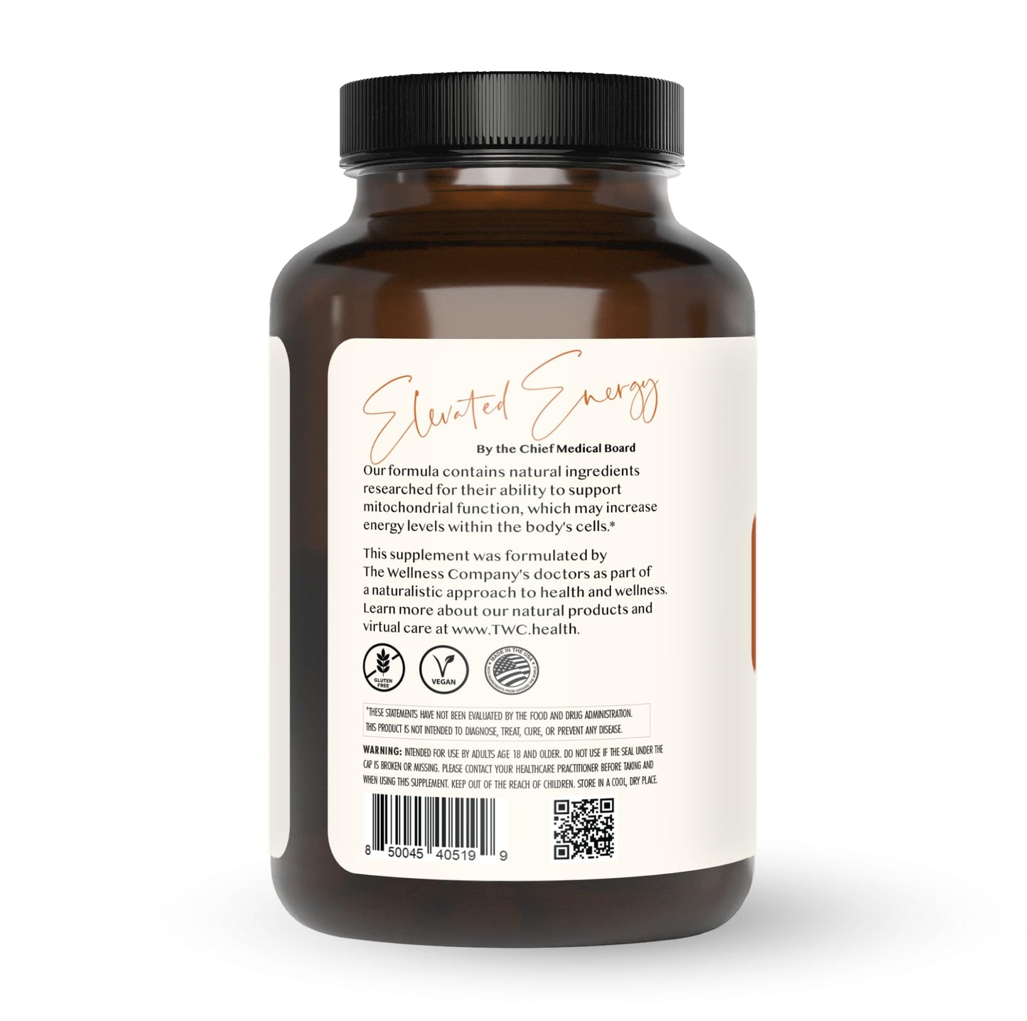 The Wellness Company Elevated Energy Capsule 120 Count