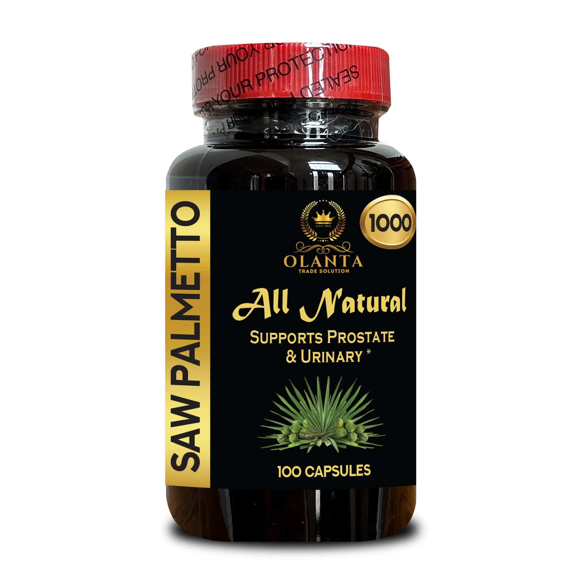 OLANTA TRADE SOLUTION Saw Palmetto 1000mg Capsules, 100 Count