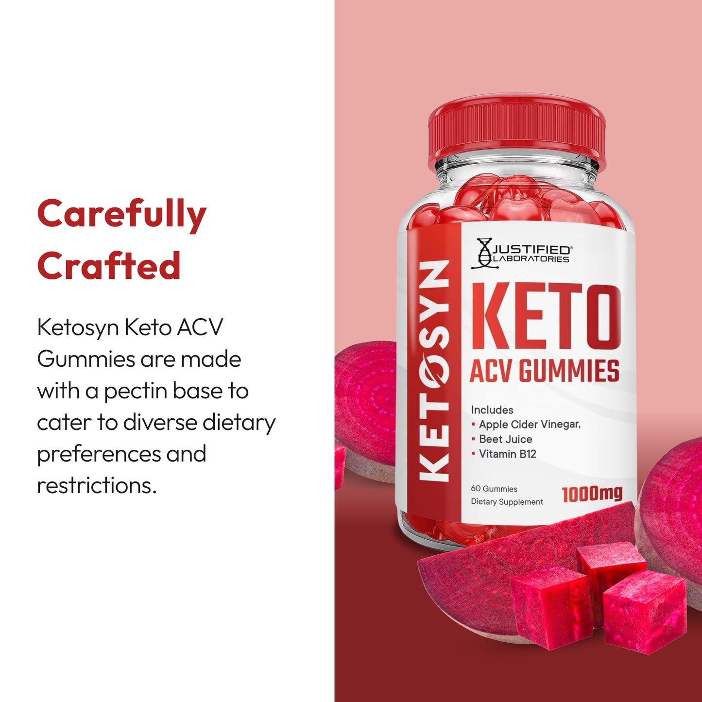 Justified Laboratories Ketosyn Keto ACV Gummies (1000 mg) Gummy 120