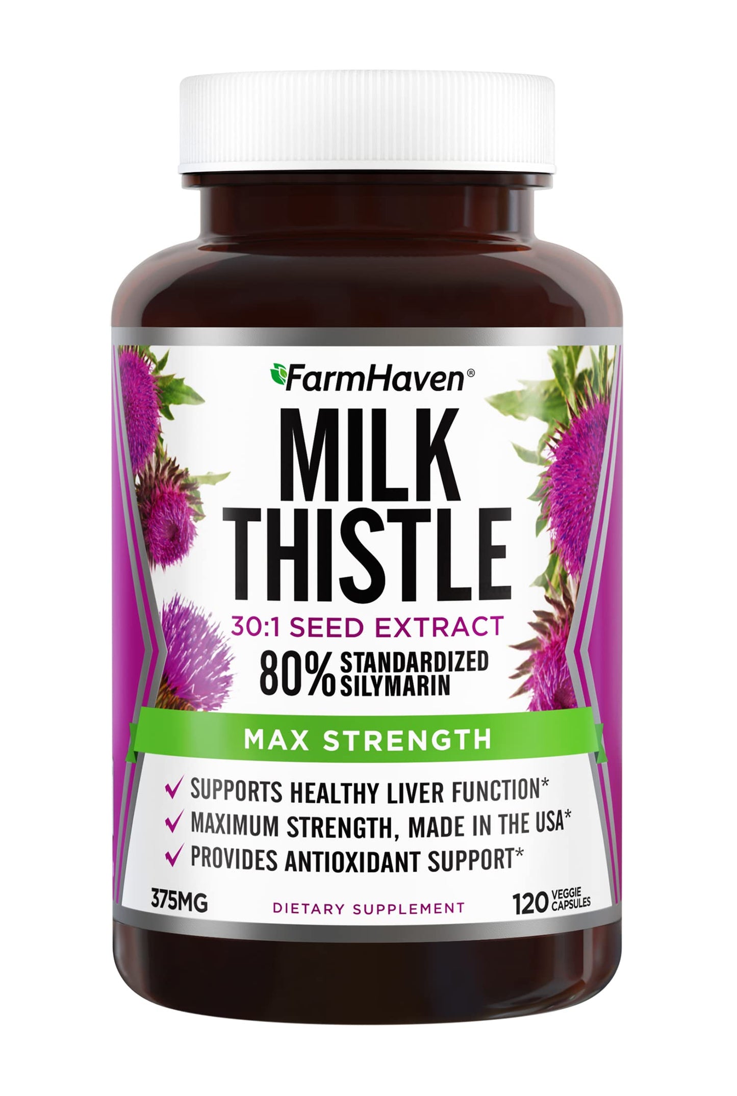 FarmHaven Milk Thistle Capsules 120 Capsules