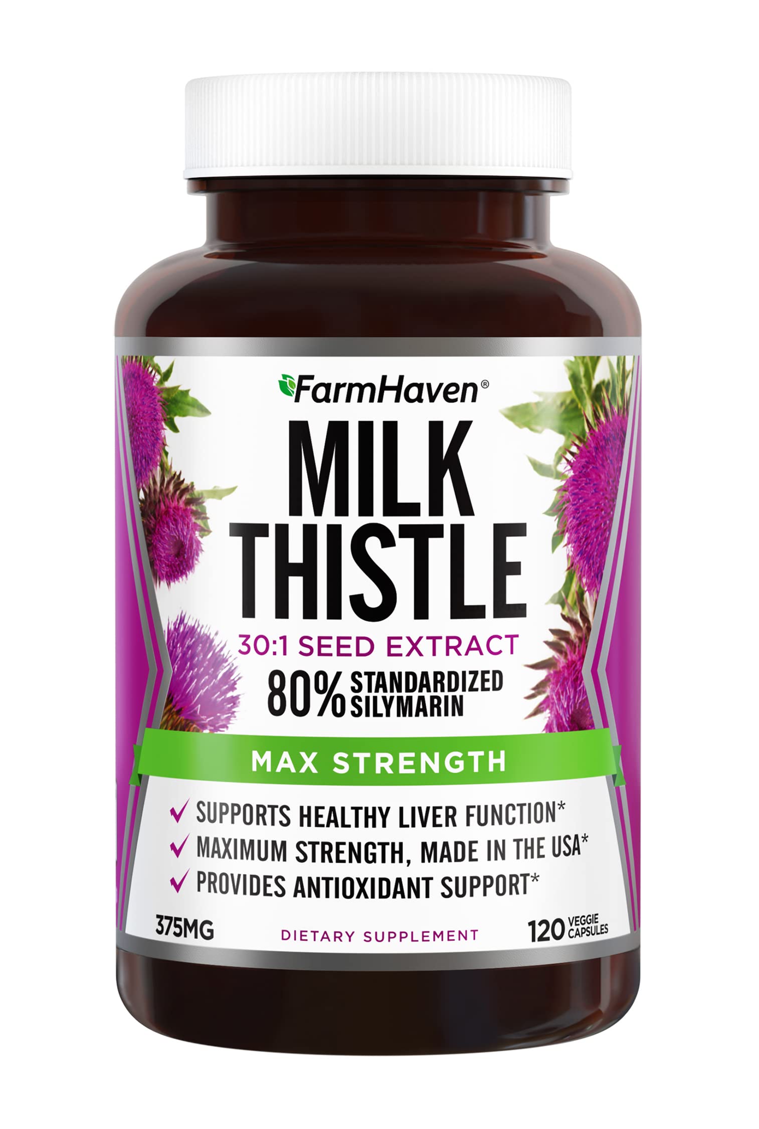 FarmHaven Milk Thistle Capsules 120 Capsules