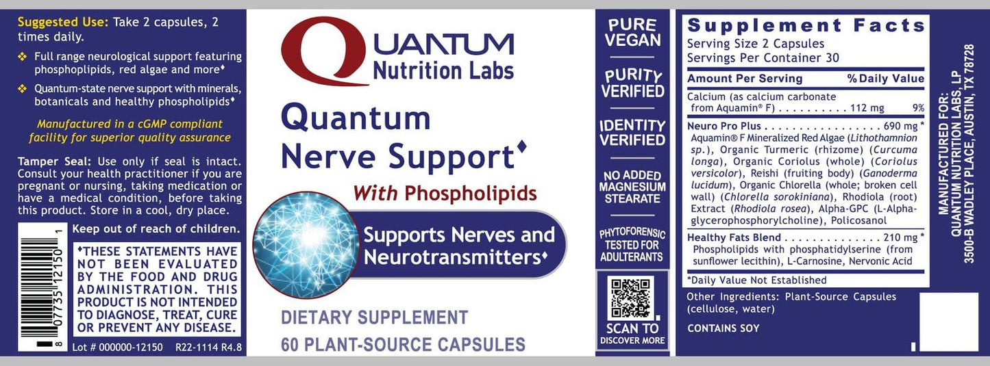 Quantum Nutrition Nerve Support Capsules, 60 Count