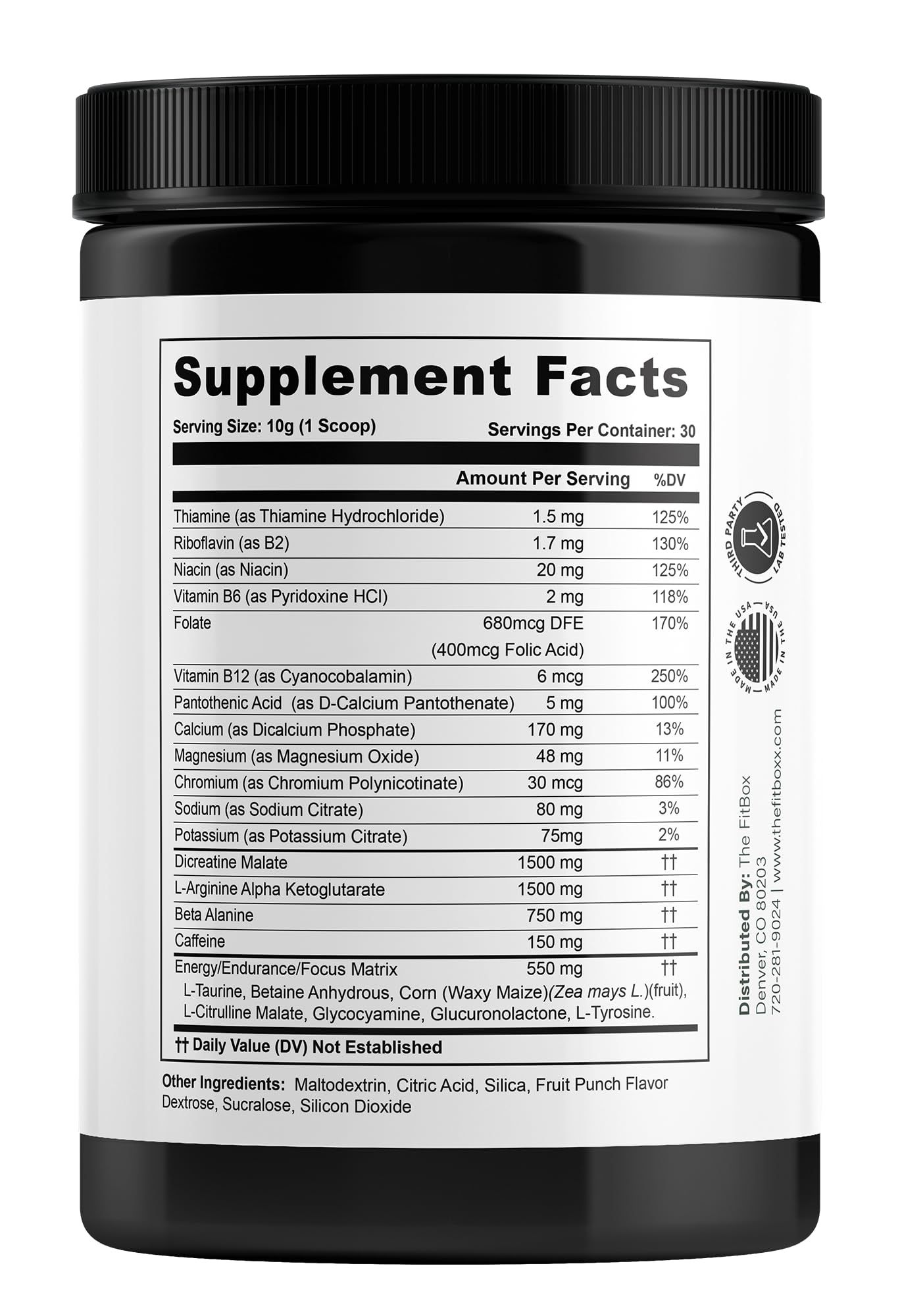 Fit Boxx FocusDrive Pre-Workout Powder 30 Servings
