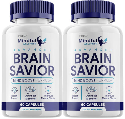 Indelo Mindful Wellness Advanced Brain Savior Capsules, 120 Capsules