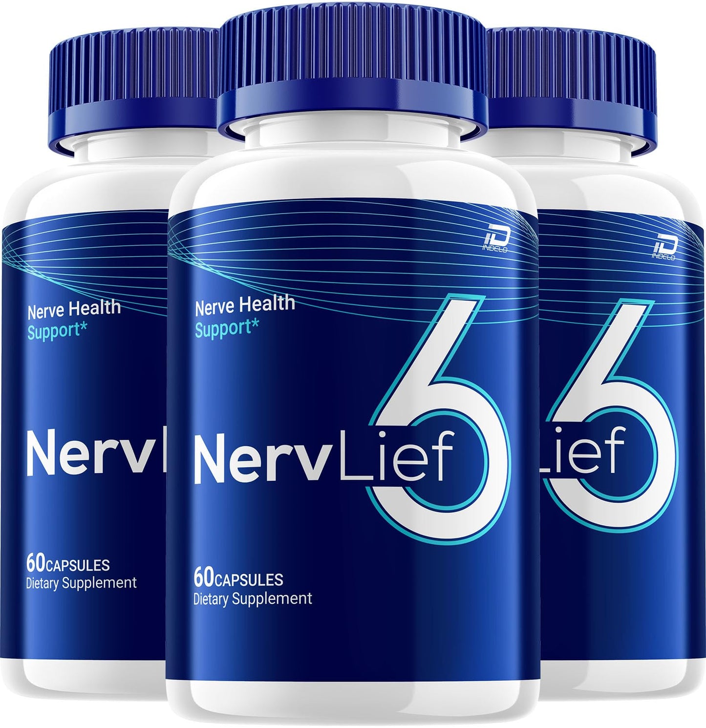 Indelo Nervlief 6 Advanced Supplement Natural Blend 180 Capsules