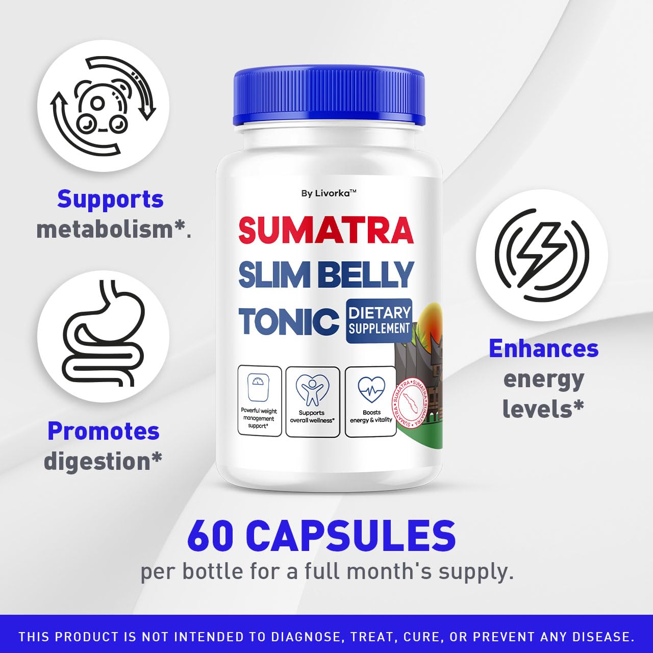 LIVORKA Sumatra Slim Belly Tonic Capsule, 60 Count