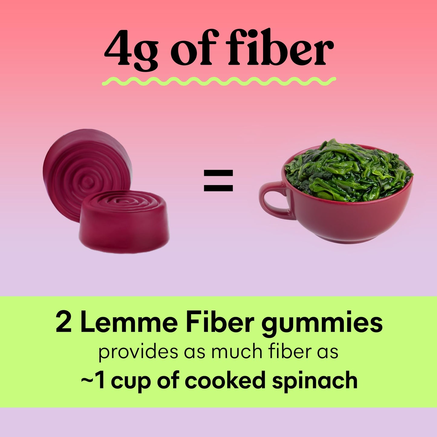 Lemme Fiber & Probiotic Gummies for Adults Gummy, 60 Count
