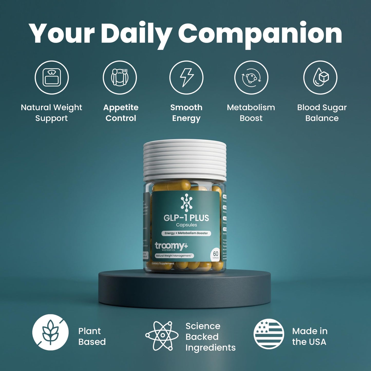 Troomy Nootropics GLP-1 Plus Supplement Capsule 60 Count