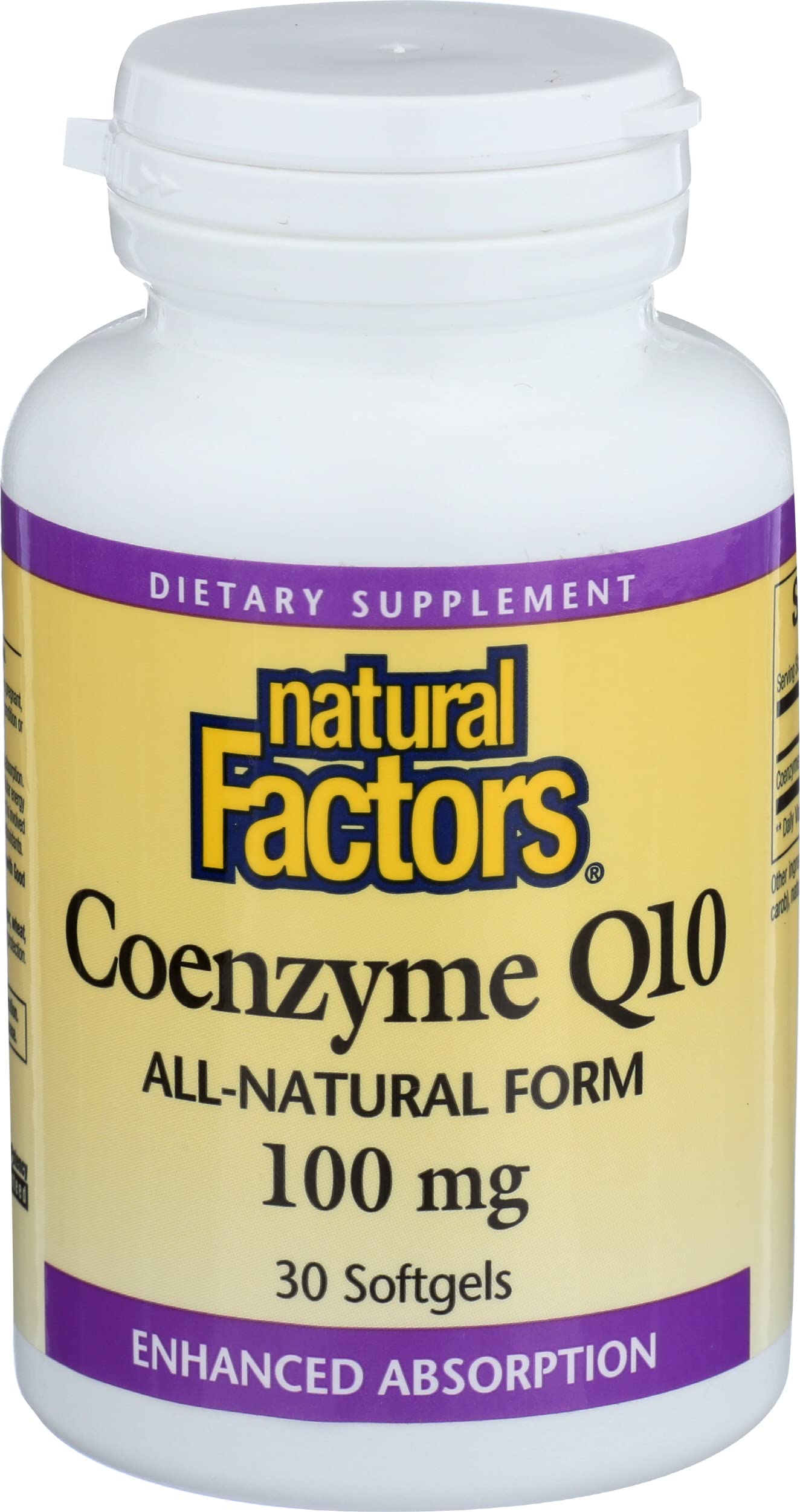 Natural Factors Coenzyme Q10 Softgels 100mg, 30 Count