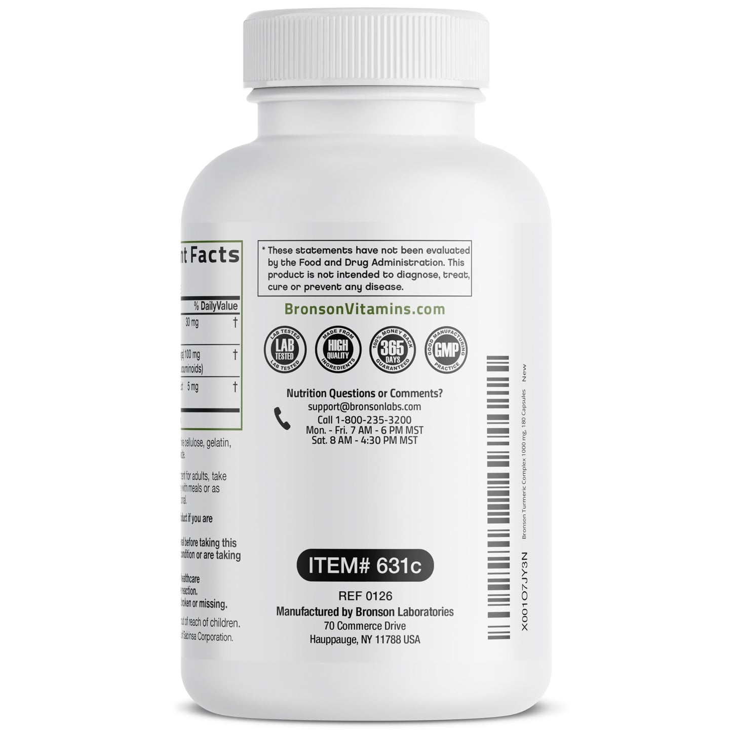 Bronson Turmeric Curcumin with BioPerine for Joint Support Capsules 180 Count