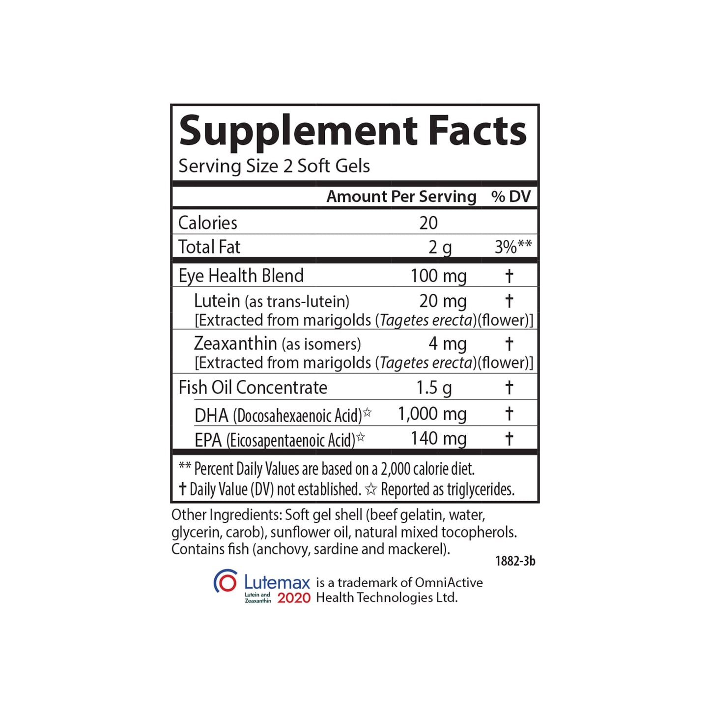 Carlson Super DHA Plus Lutein Softgels 120 Count
