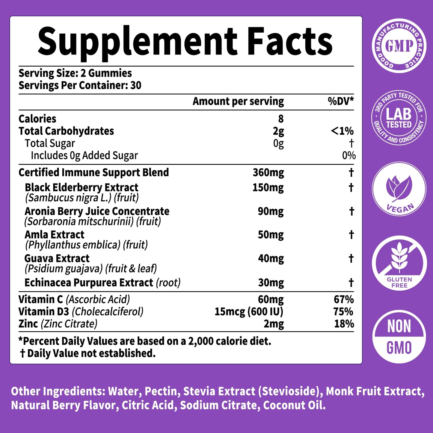 XIHOLIY Elderberry Gummies 60 Count