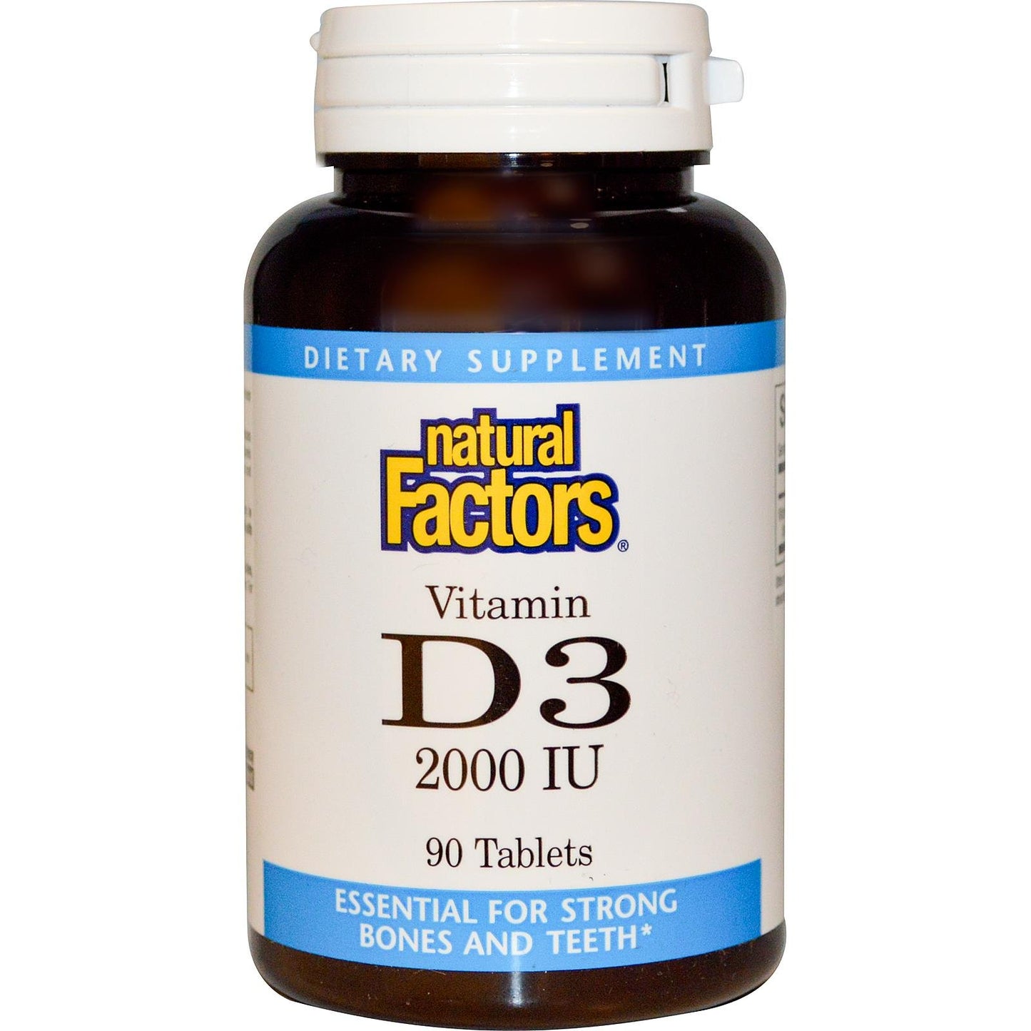 Natural Factors Vitamin D3 2000IU (Tablets), 90 Count