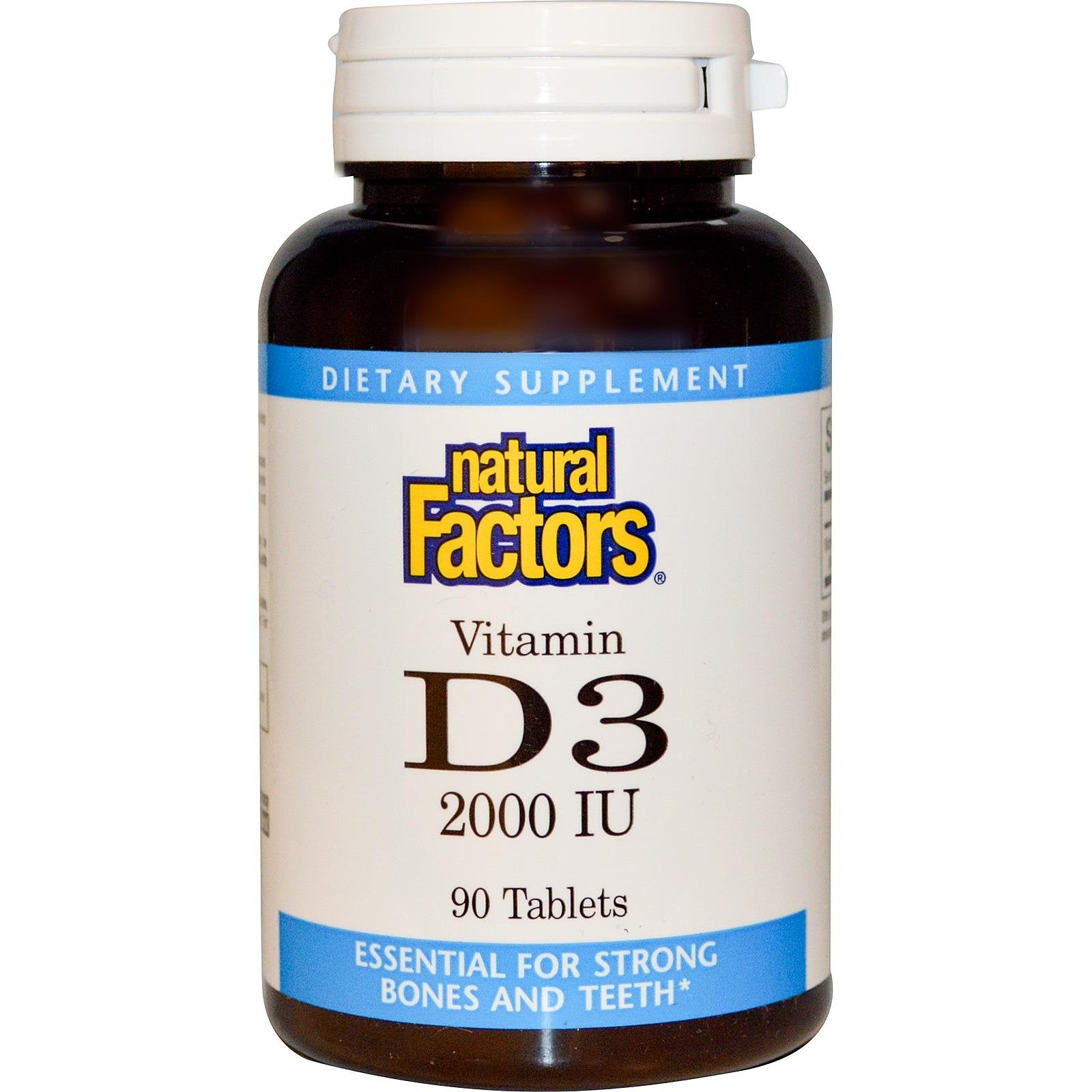 Natural Factors Vitamin D3 2000IU (Tablets), 90 Count