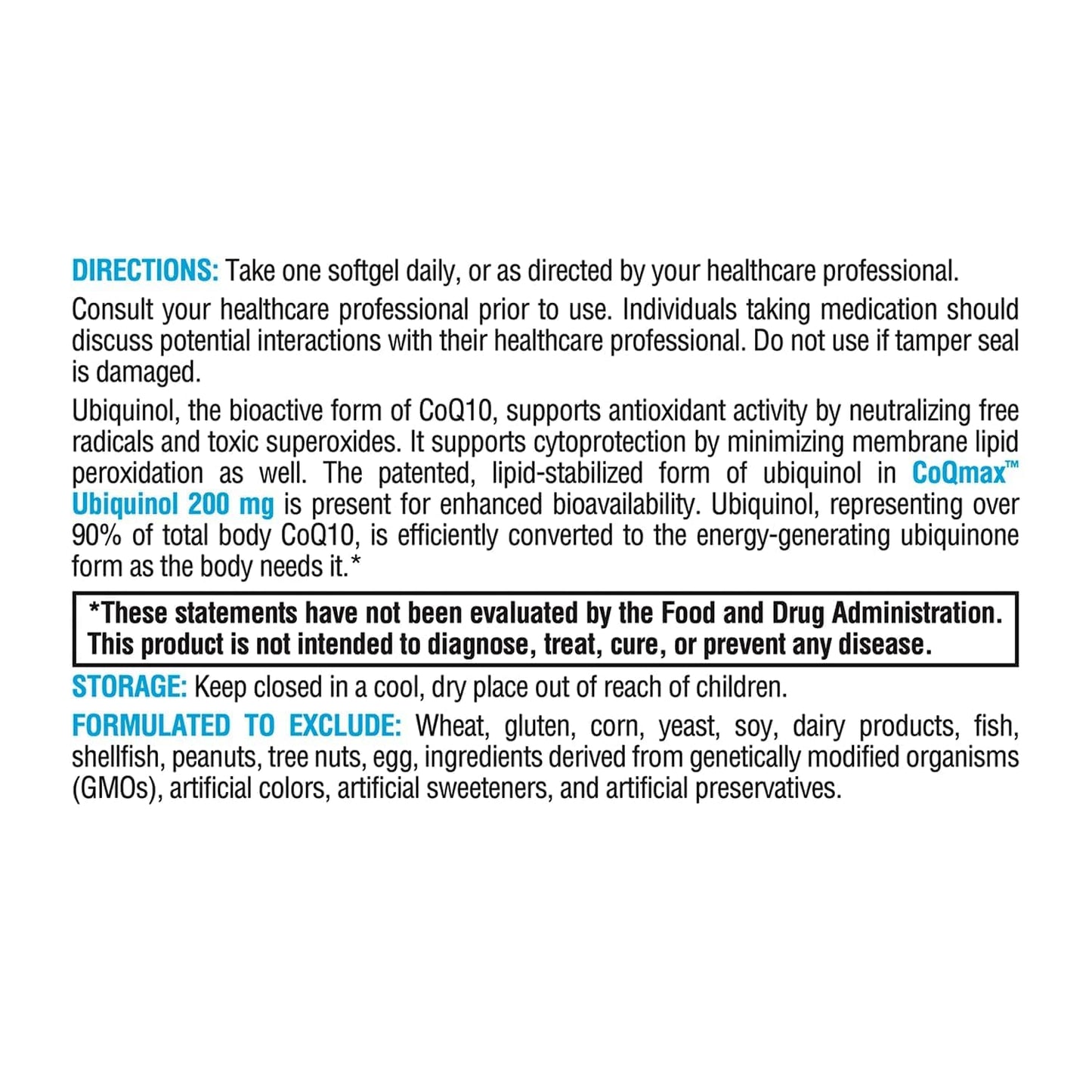 XYMOGEN CoQmax Ubiquinol 200mg CoQ10 Softgels, 30 Count
