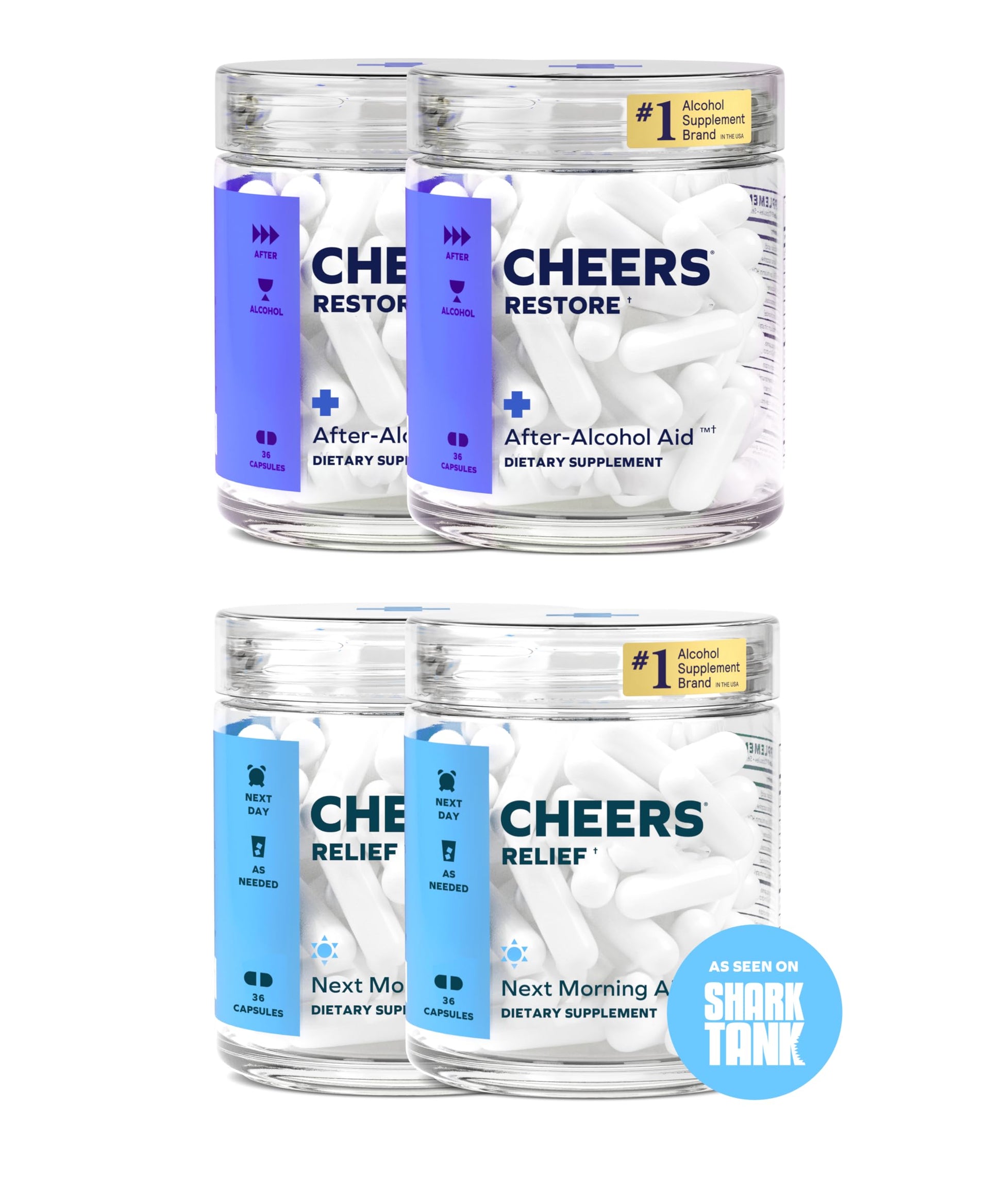 Cheers R&R Combo Restore + Relief, 144 Capsules