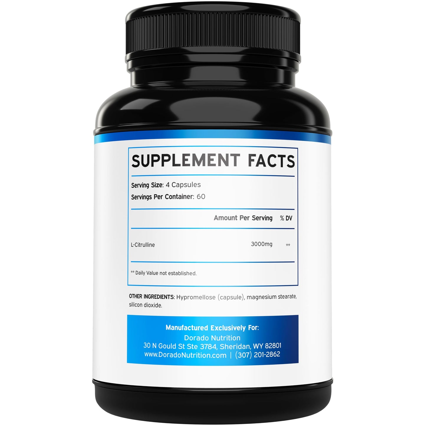 DORADO NUTRITION L-Citrulline 3000mg Supplement Pills 240 Count