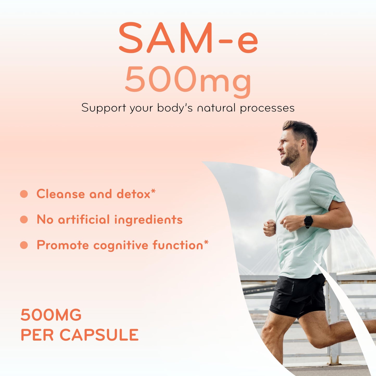 Clear Formulas Bioactive SAM-e 500mg Capsule 180 Count