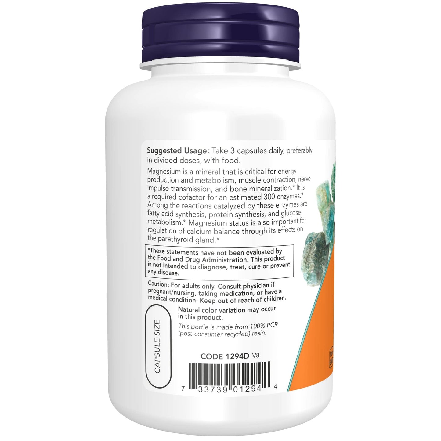 NOW Foods Magnesium Citrate Capsule 120 Count