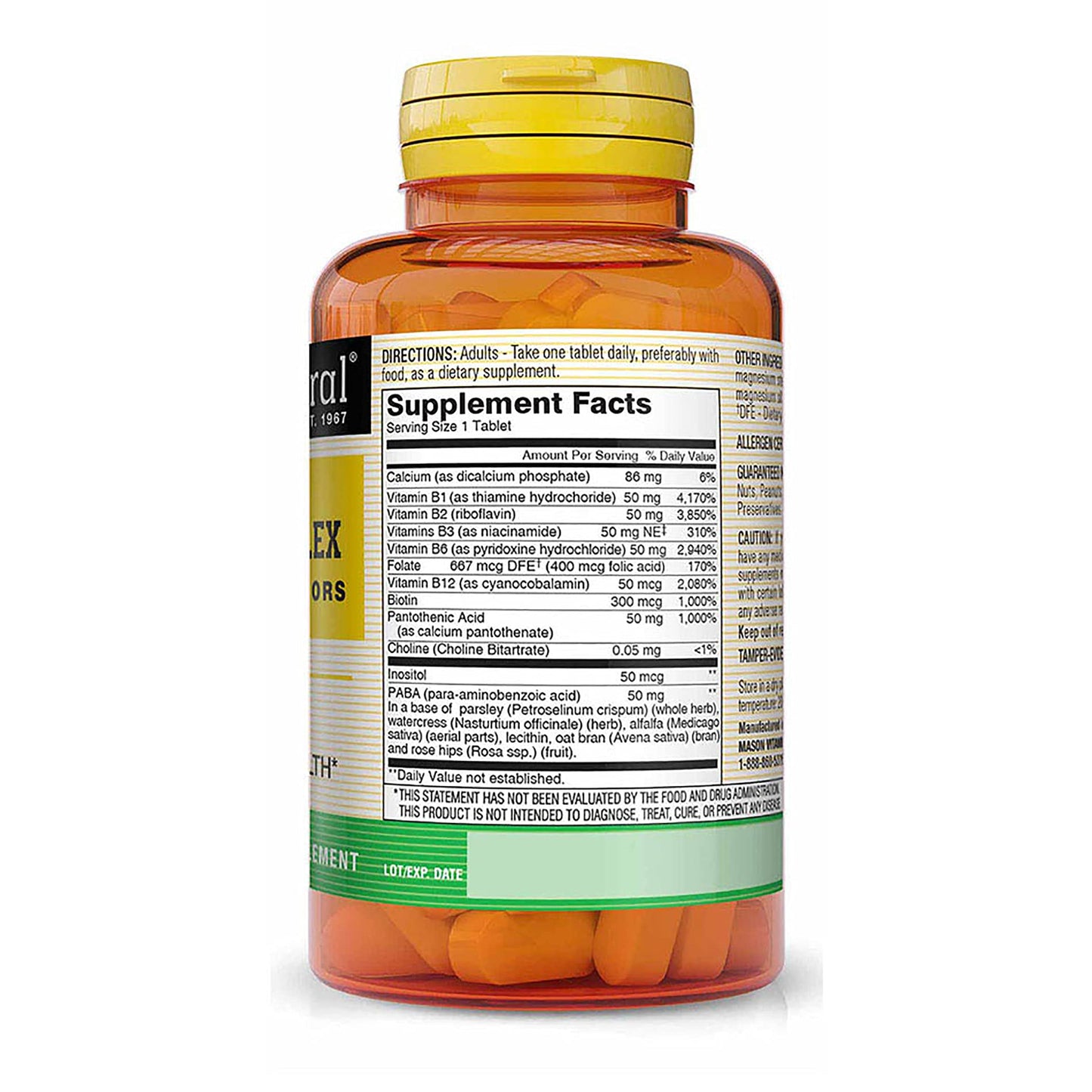Mason Natural Super B-50 Complex Tablets, 60 Count