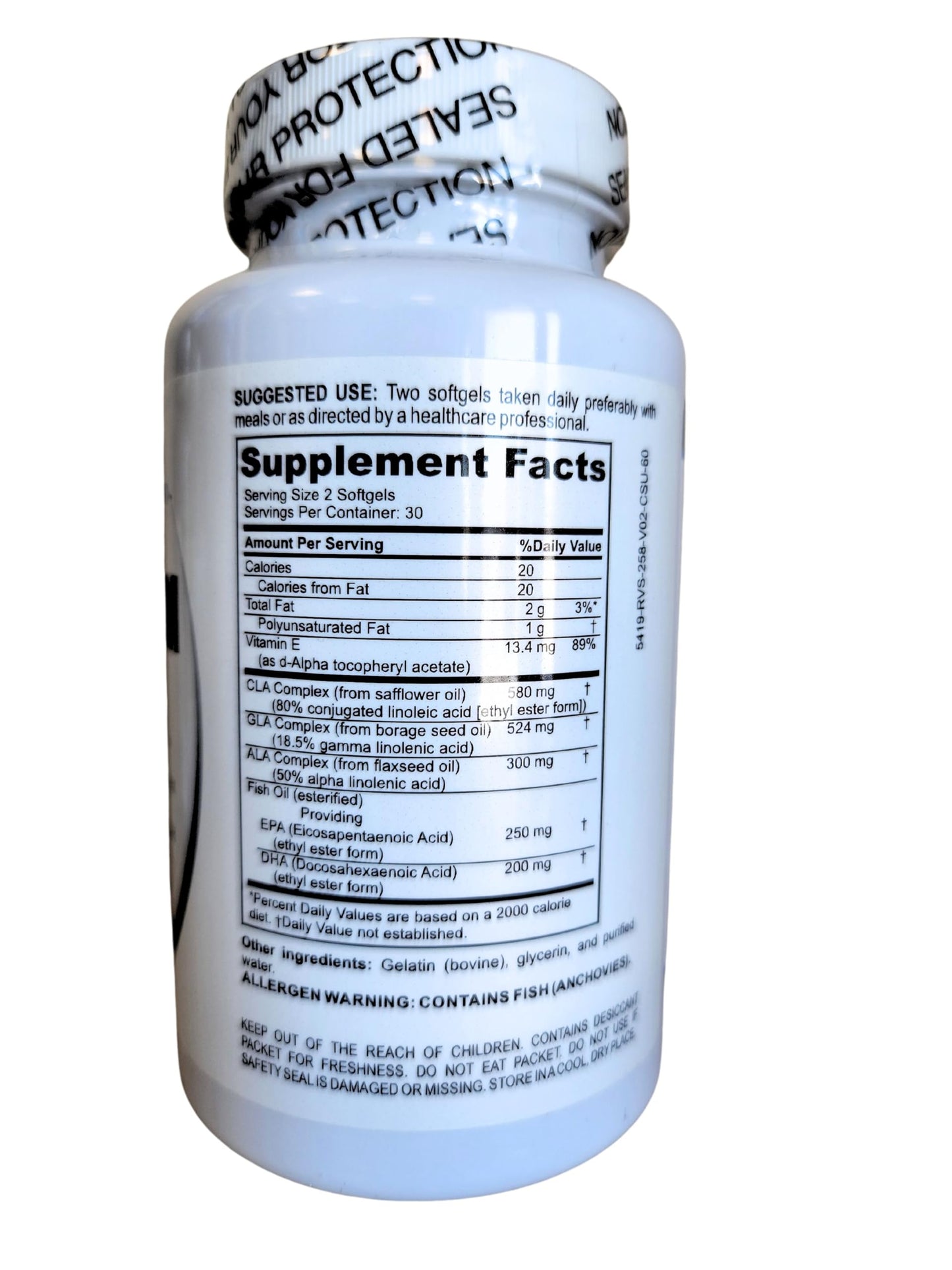 Pride Nutrition Premium EFA Omega 3-6-9 Supplement for Men and Women 5 in 1 - EPA, DHA, GLA, ALA & CLA Essential Fatty Acids with Fish Oil Capsules, 60 Count