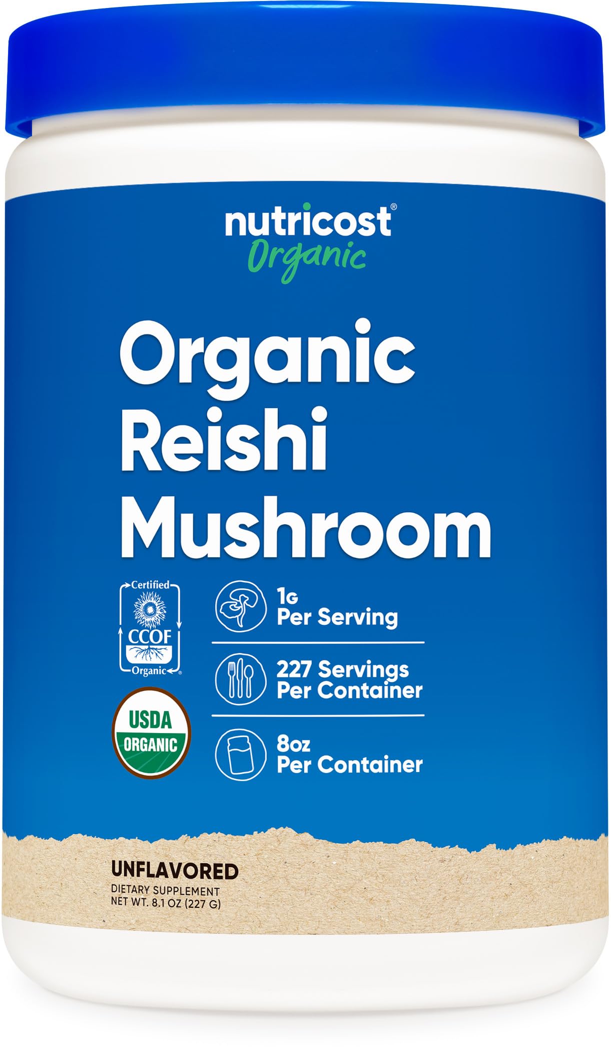Nutricost Organic Reishi Mushroom Powder 8.1 Ounce