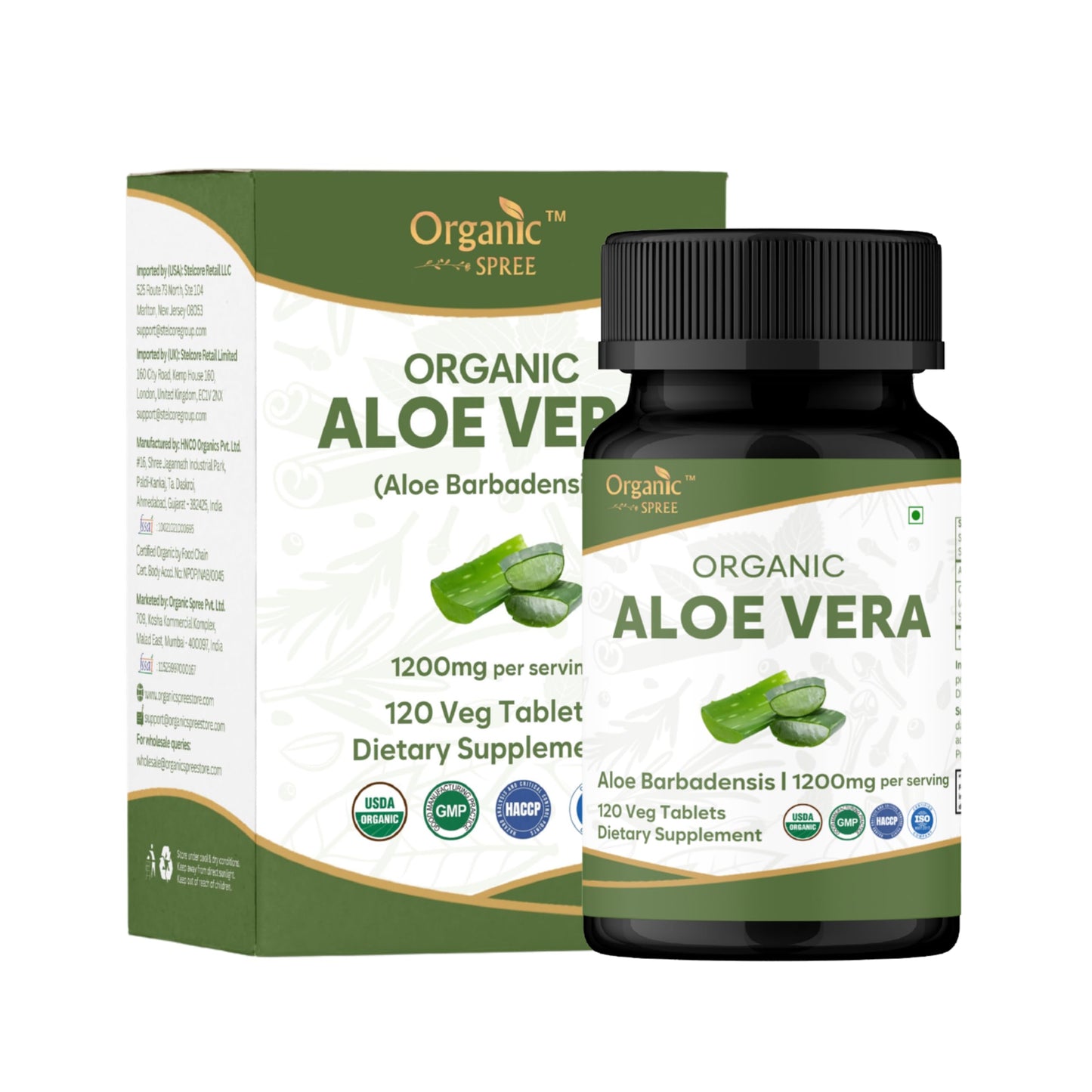 Organic Spree Aloe Vera 120 Tablets