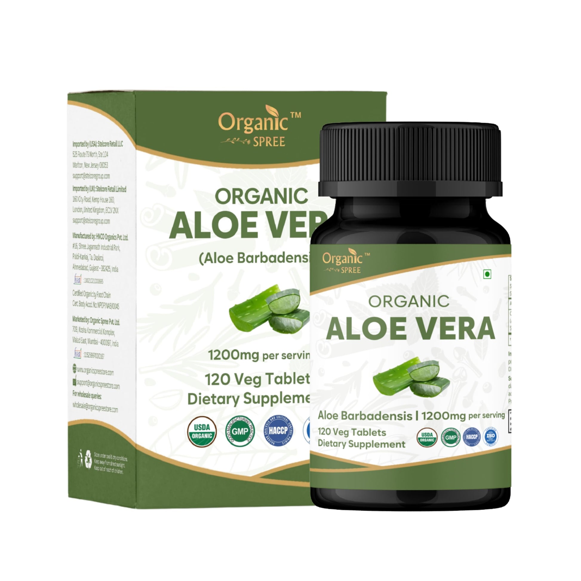 Organic Spree Aloe Vera 120 Tablets