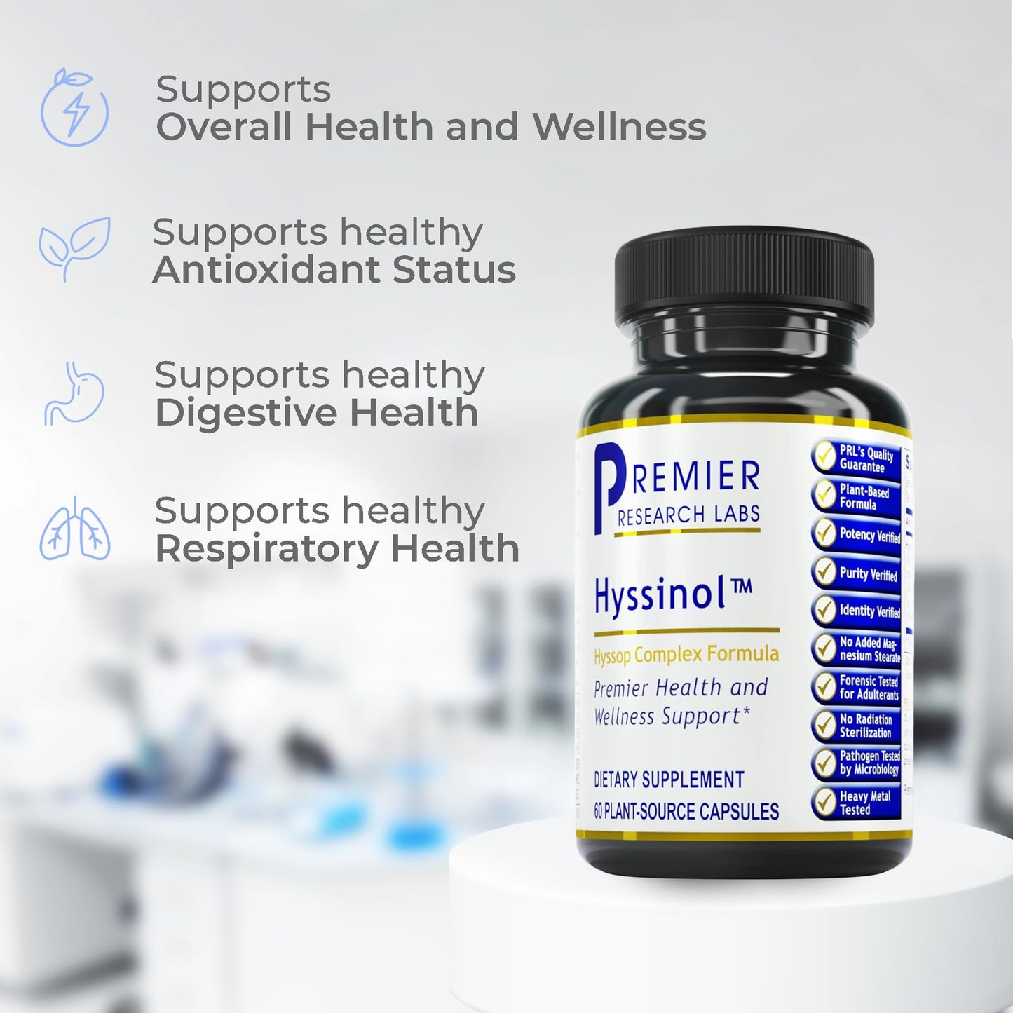 Premier Research Labs Hyssinol Hyssop Capsules, 60 Capsules