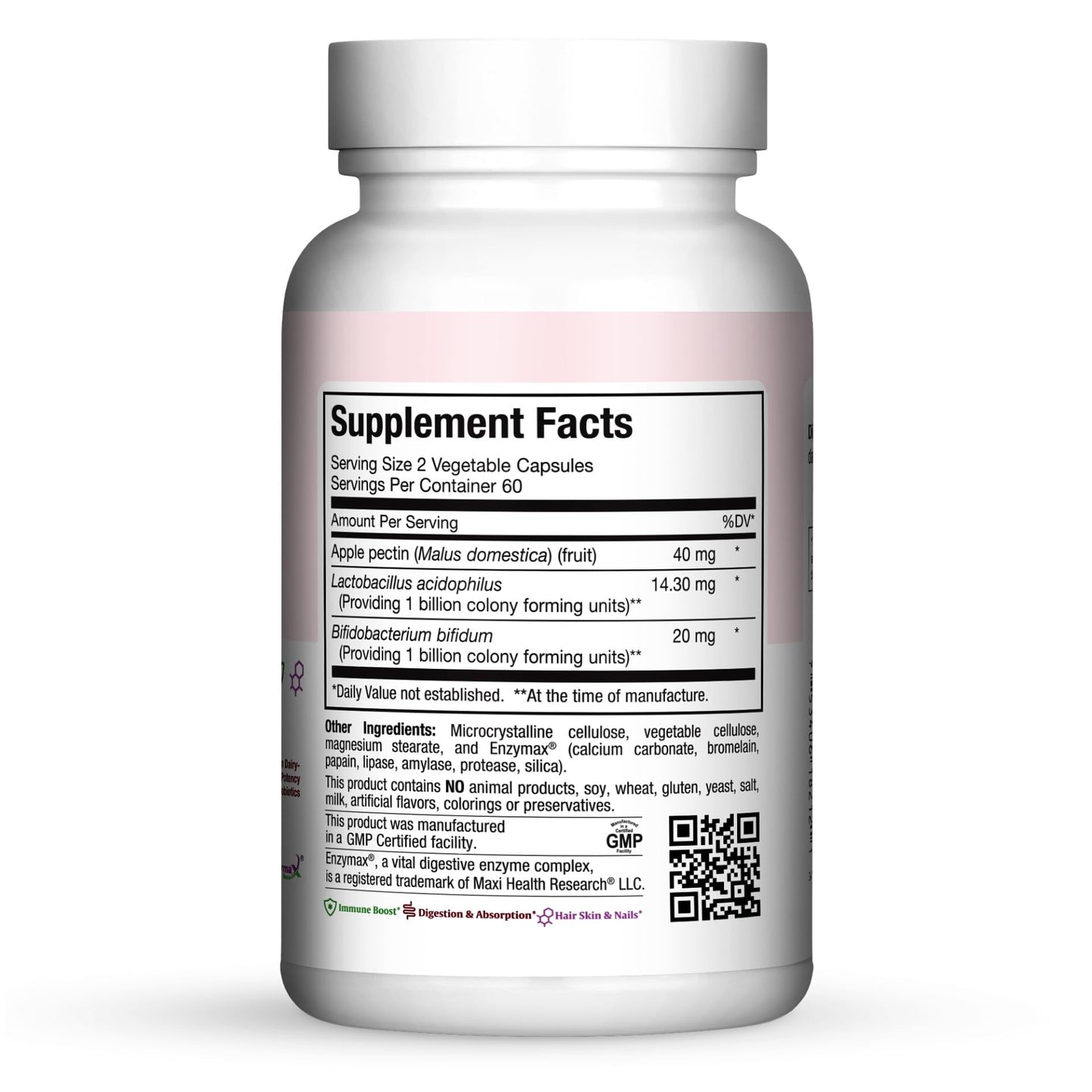 Maxi Health Acidophilus Probiotic with Bifidobacterium 60 Capsules