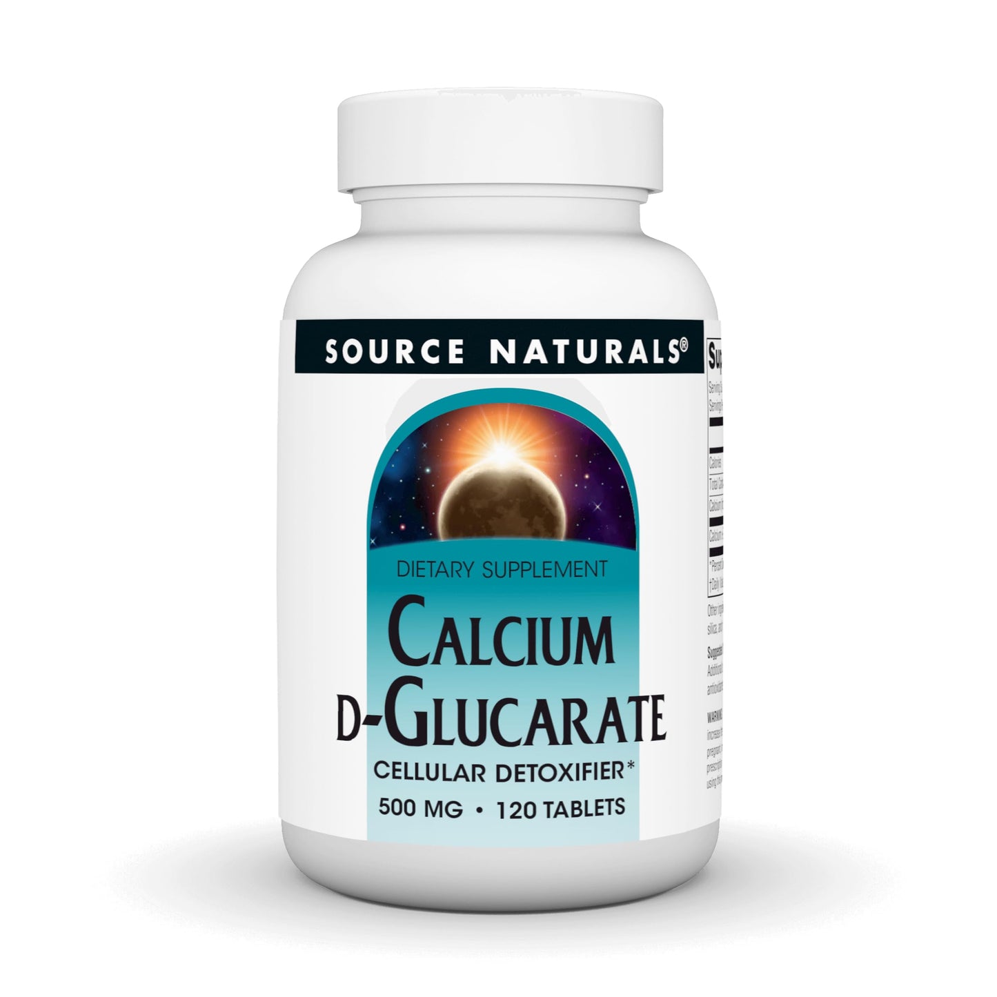 Source Naturals Calcium D-Glucarate 500 mg Tablet, 120 Tablets