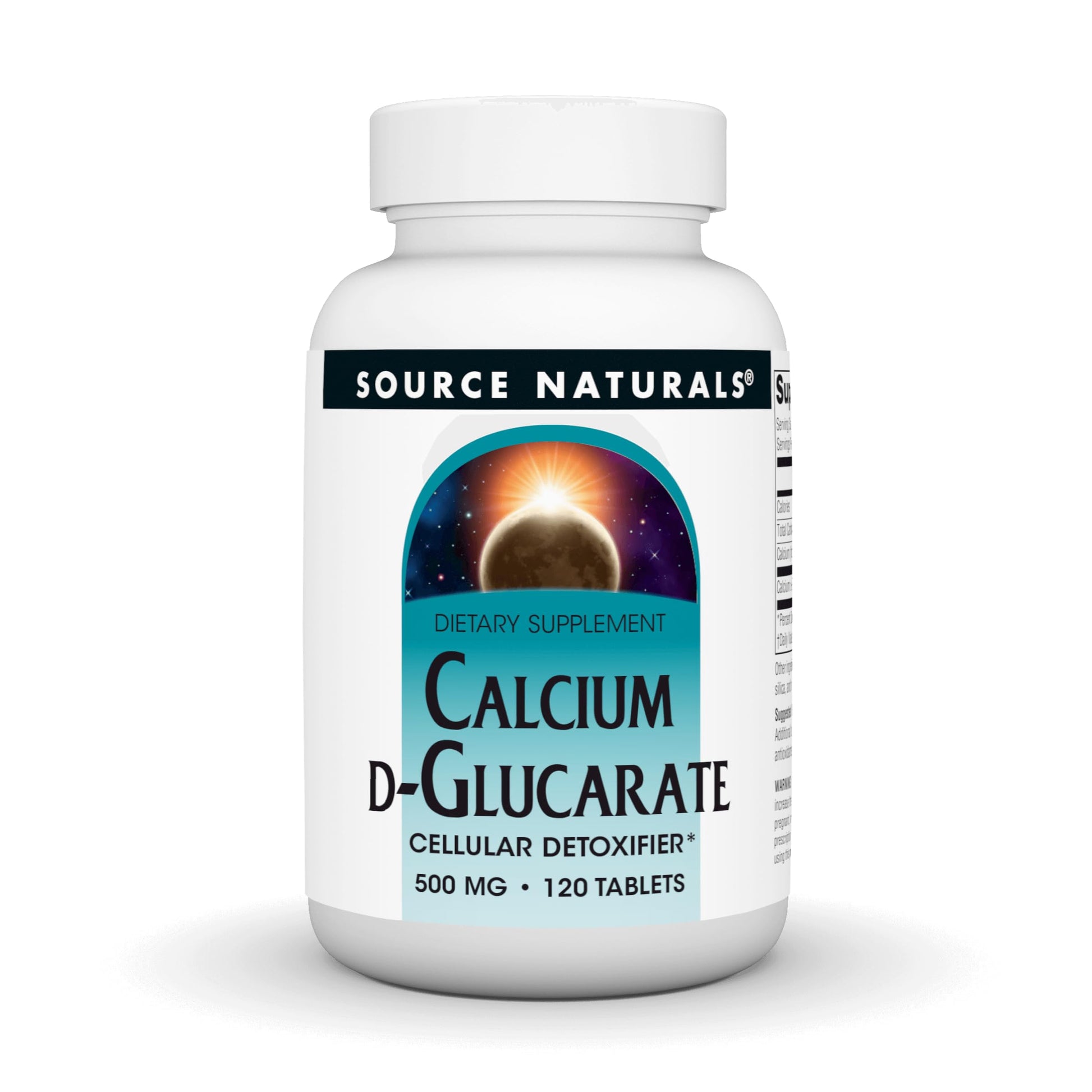 Source Naturals Calcium D-Glucarate 500 mg Tablet, 120 Tablets