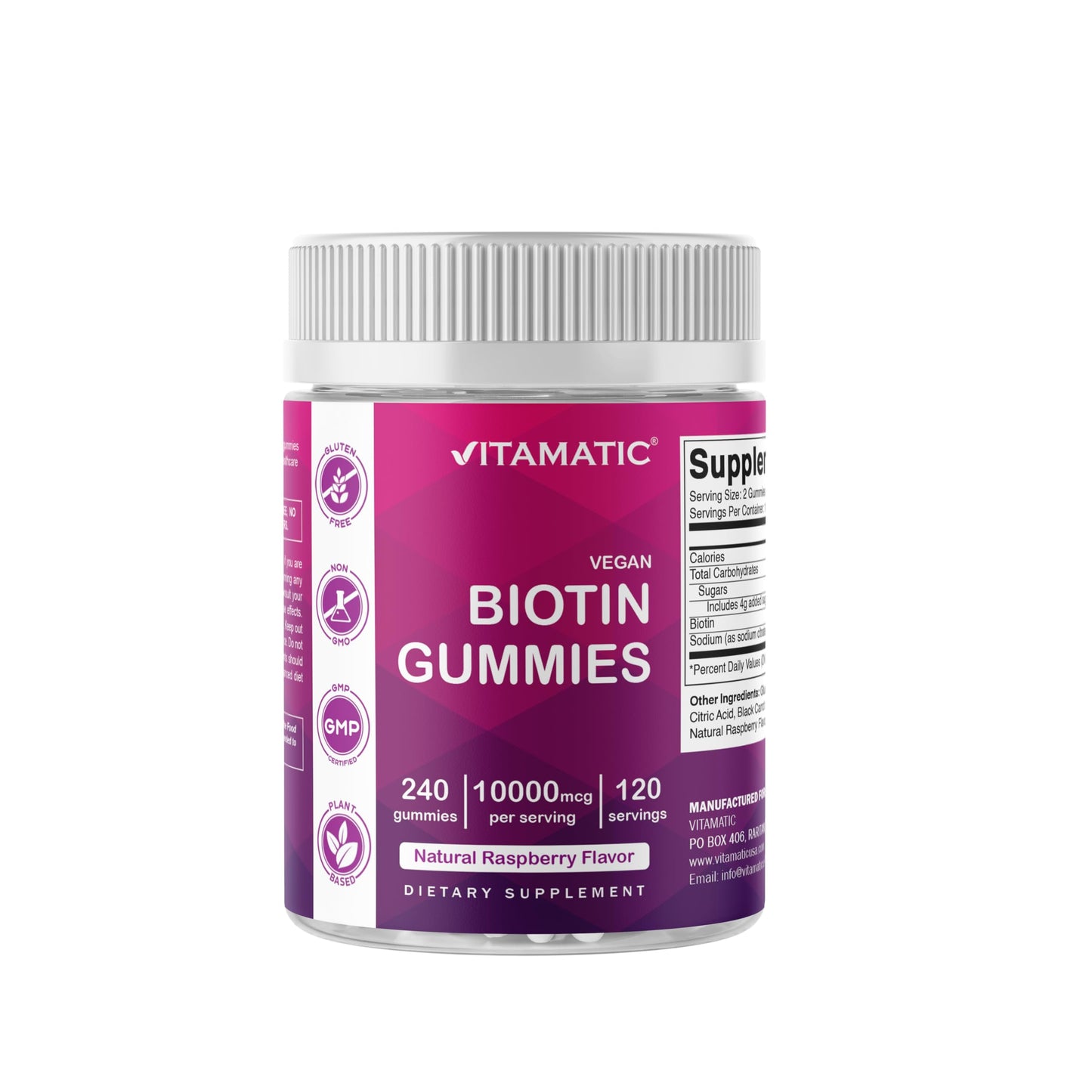 Vitamatic Biotin Gummies 10,000 mcg, 240 Count