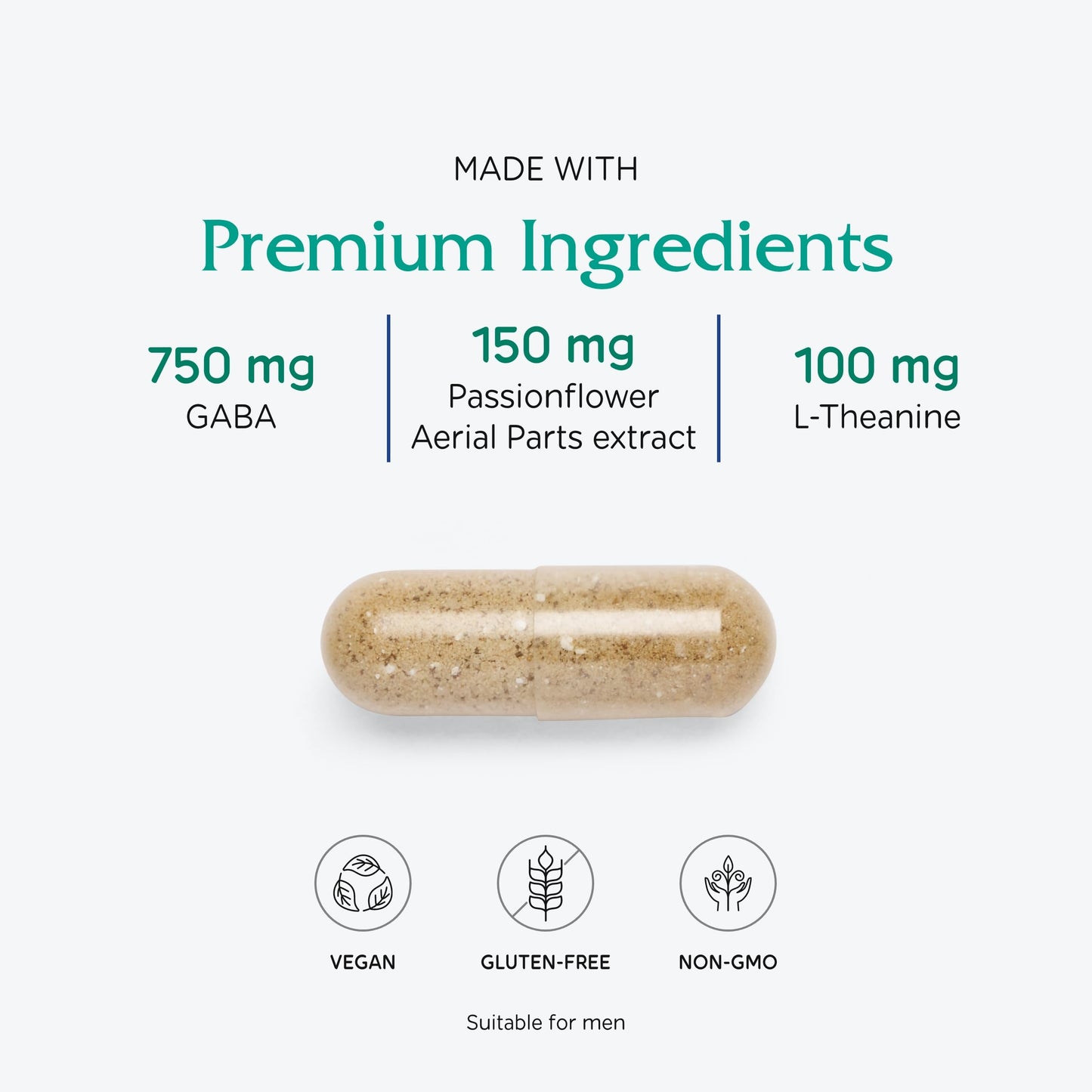 Vitanica GABA Ease Calming Support 60 Capsules
