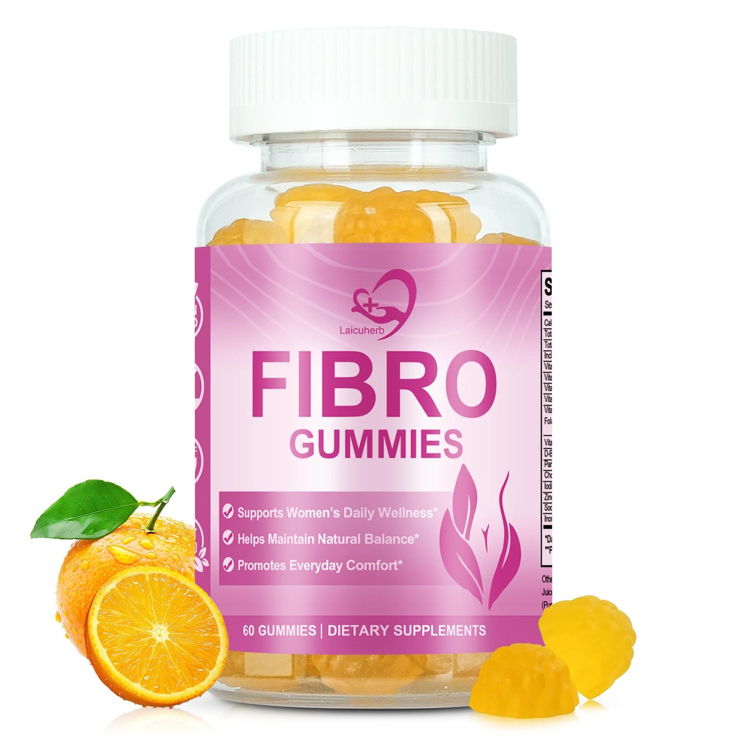 Laicuherb Fibro Inositol Gummies 60 Count