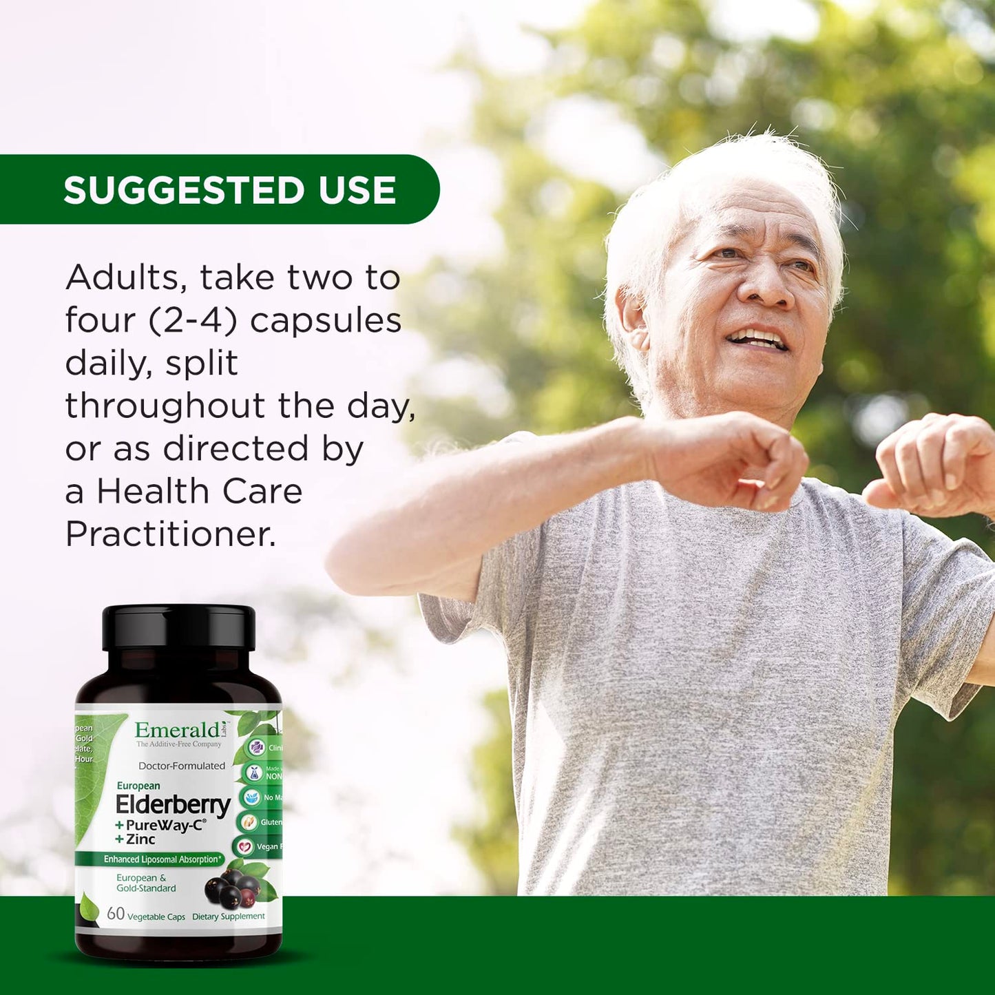Emerald Labs Elderberry Plus 60 Capsules