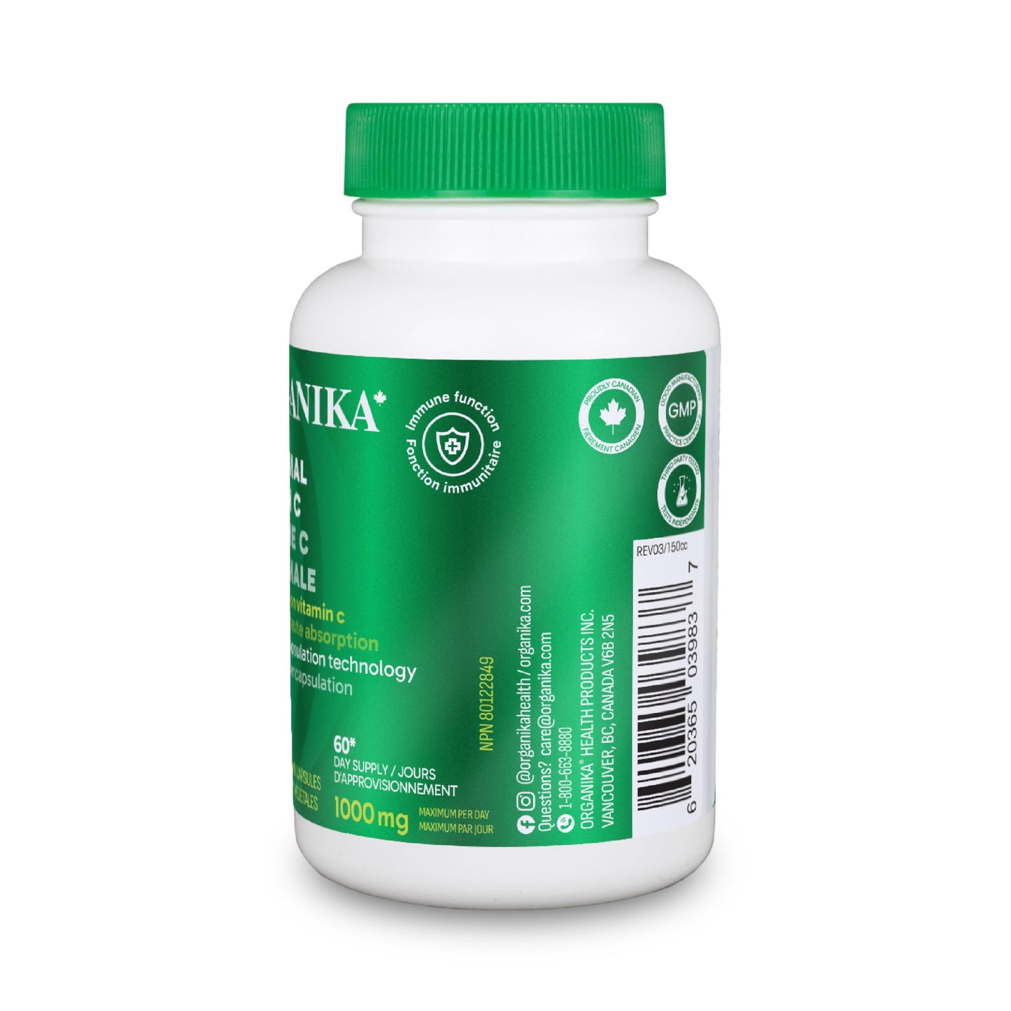 Organika Liposomal Vitamin C Capsule, 60 Capsules