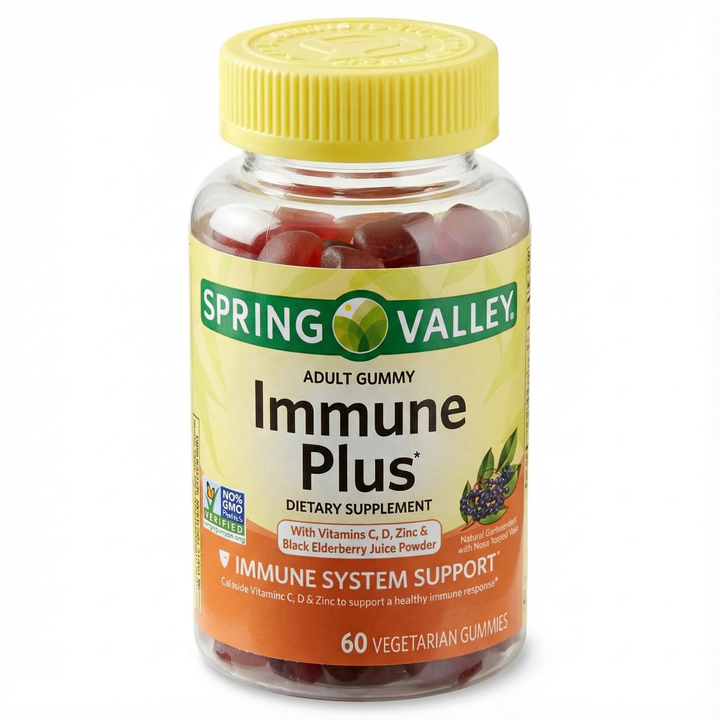 Generic Adult Immune Support Gummies with Vitamin C & D & Elderberry, Gummy, 60 Count