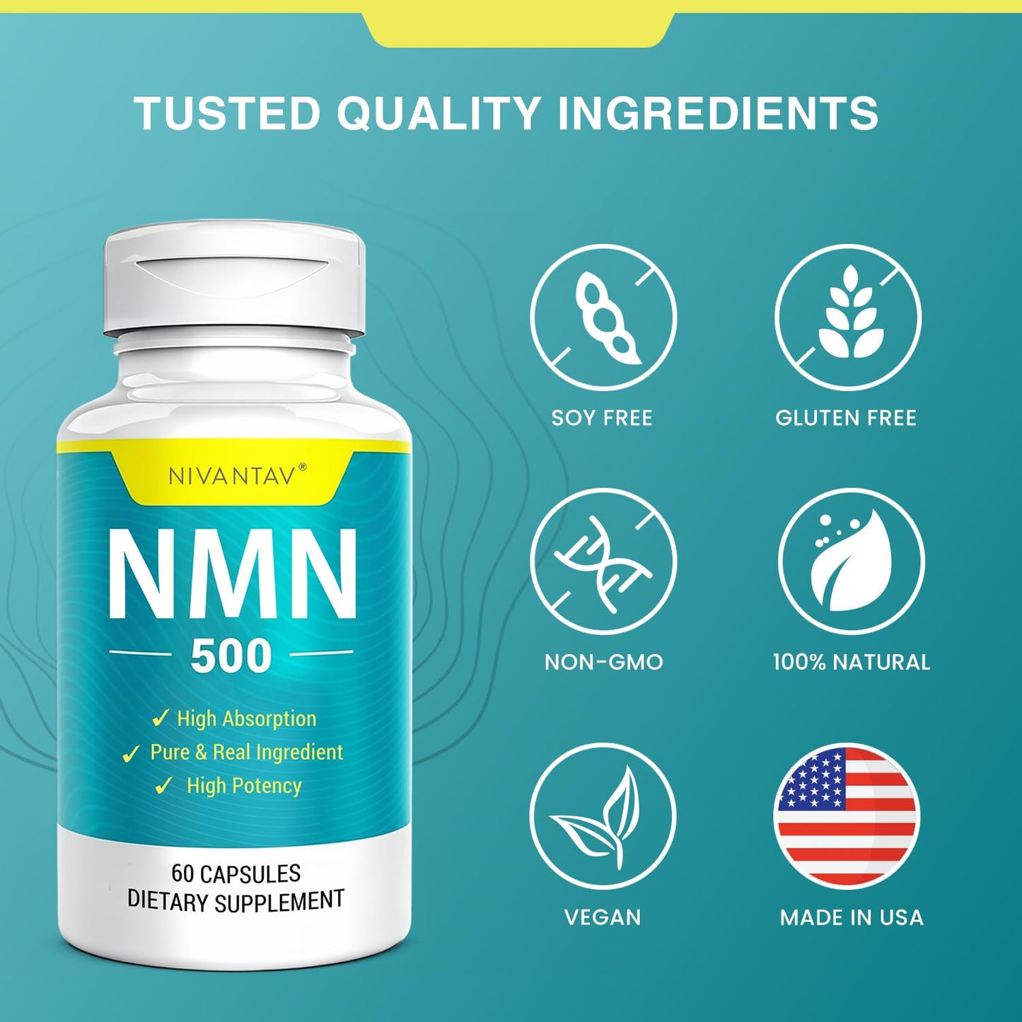 Nivantav NMN Supplement Capsules 120 Capsules