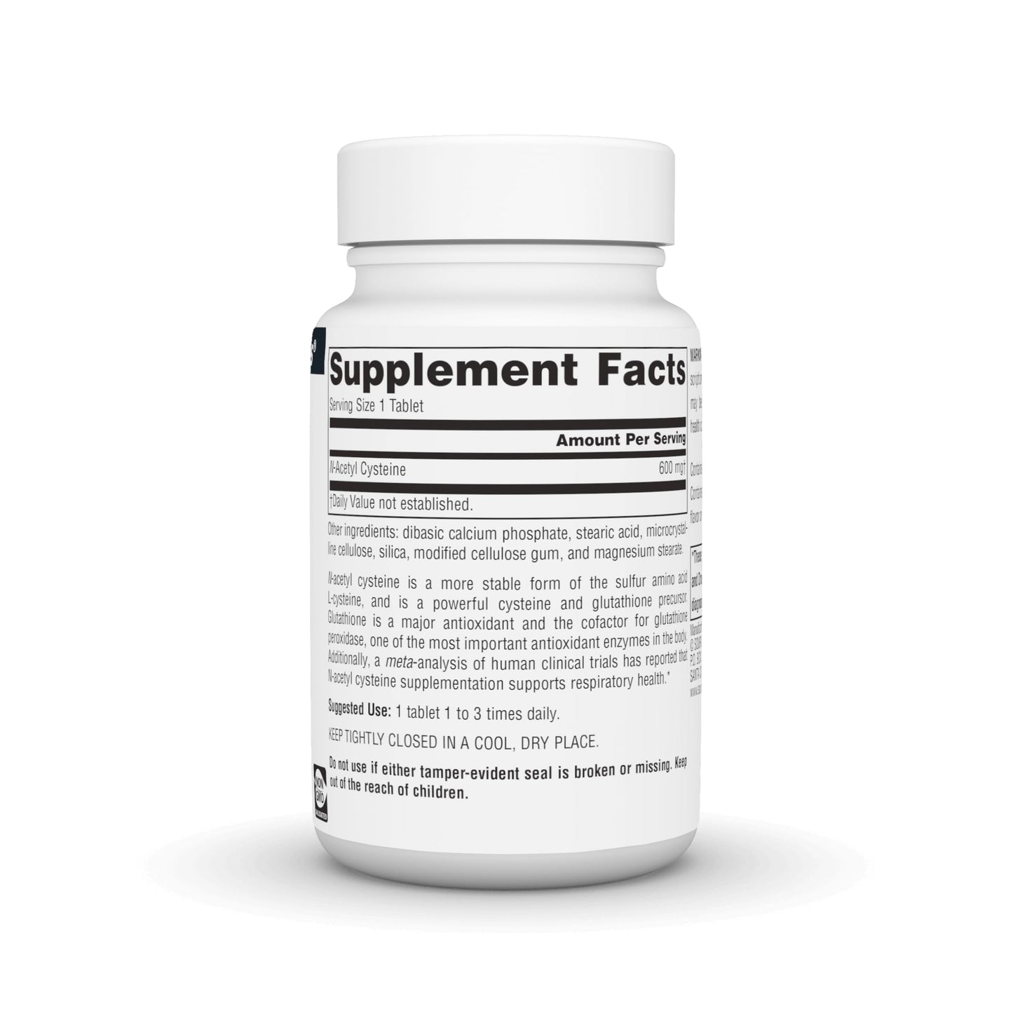 Source Naturals N-Acetyl Cysteine 600mg, 60 Tablets