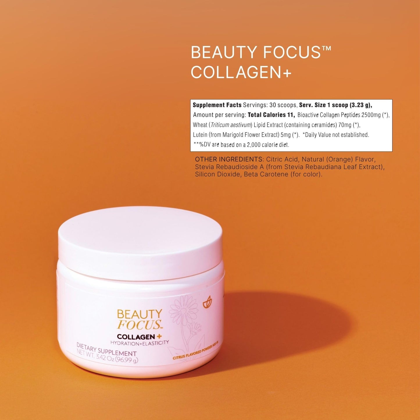 Beauty Focus Nu Skin Collagen + Powder Mix-in Powder 3.42 Ounce