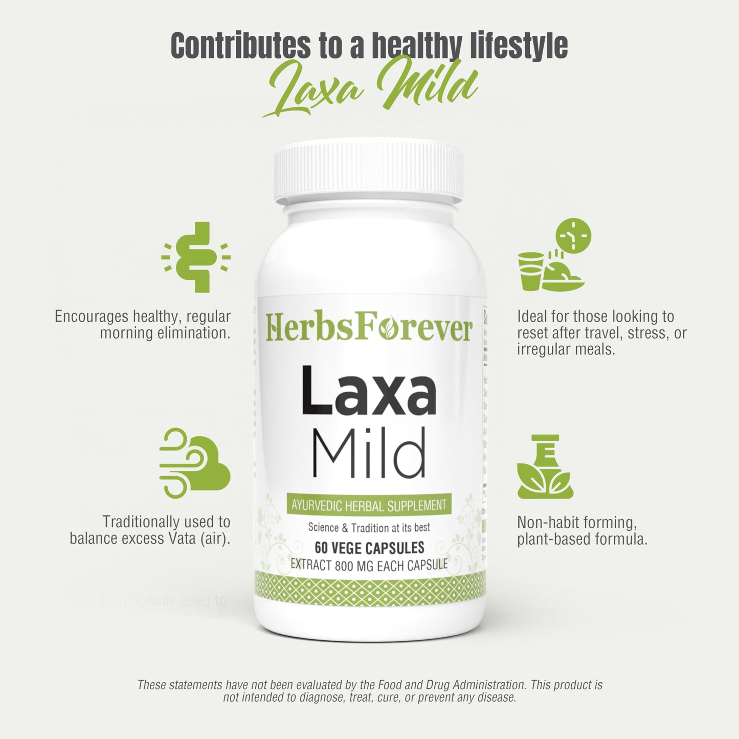 Herbsforever Laxa Mild Capsule 60 Count