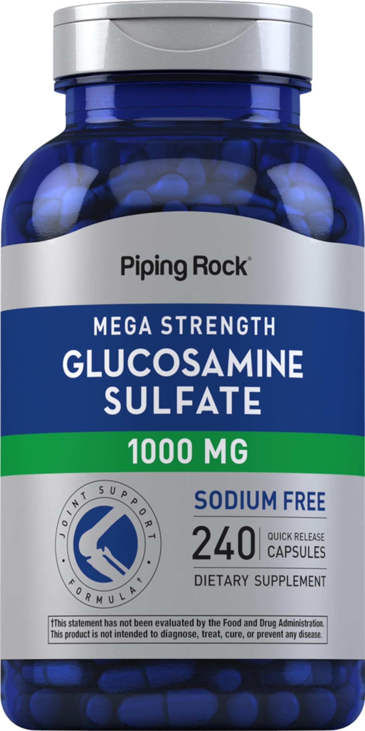 Piping Rock Glucosamine Sulfate 1000mg Capsule 240 Capsules