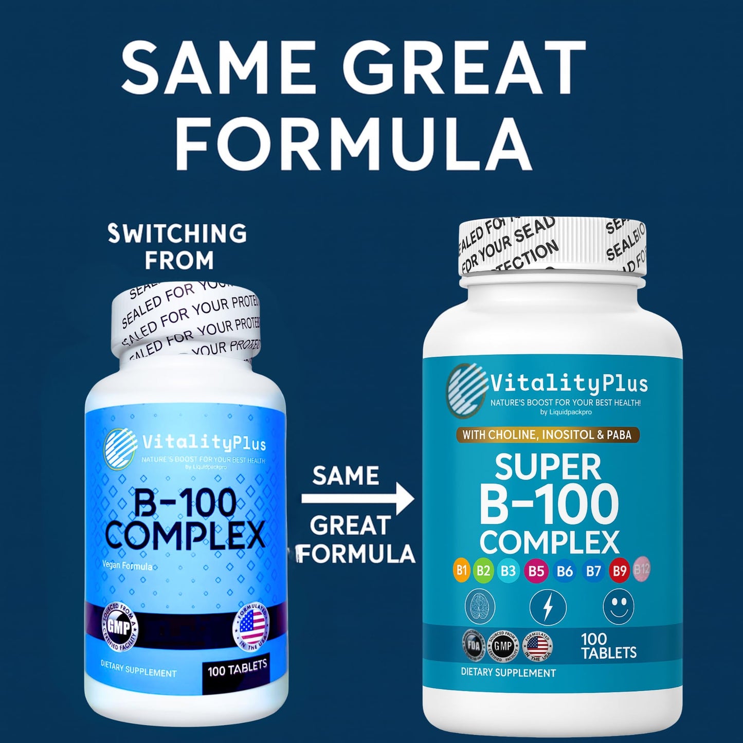 LIQUIDPACKPRO Super B-100 Complex Tablet 100 Tablets