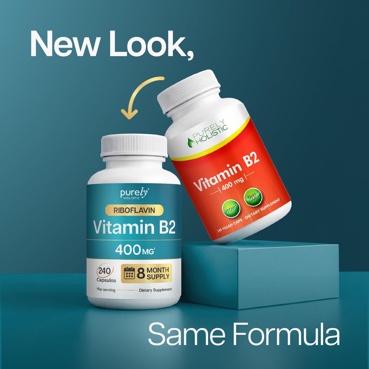 Purely Holistic Vitamin B2 Riboflavin 400mg Capsule 240 Count