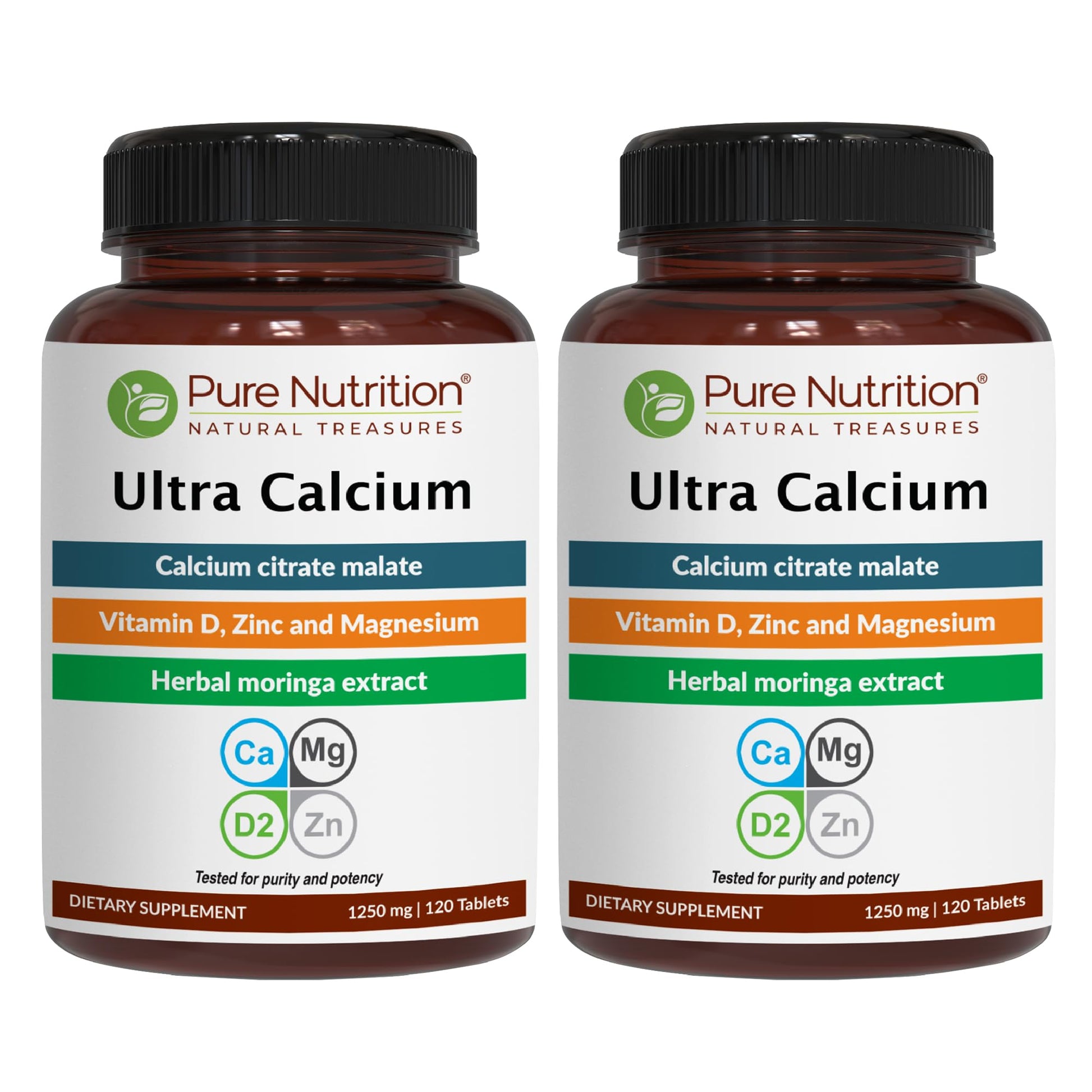 Pure Nutrition Natural Treasures Ultra Calcium 1000mg with Vitamin D3 & K, 240 Tablets