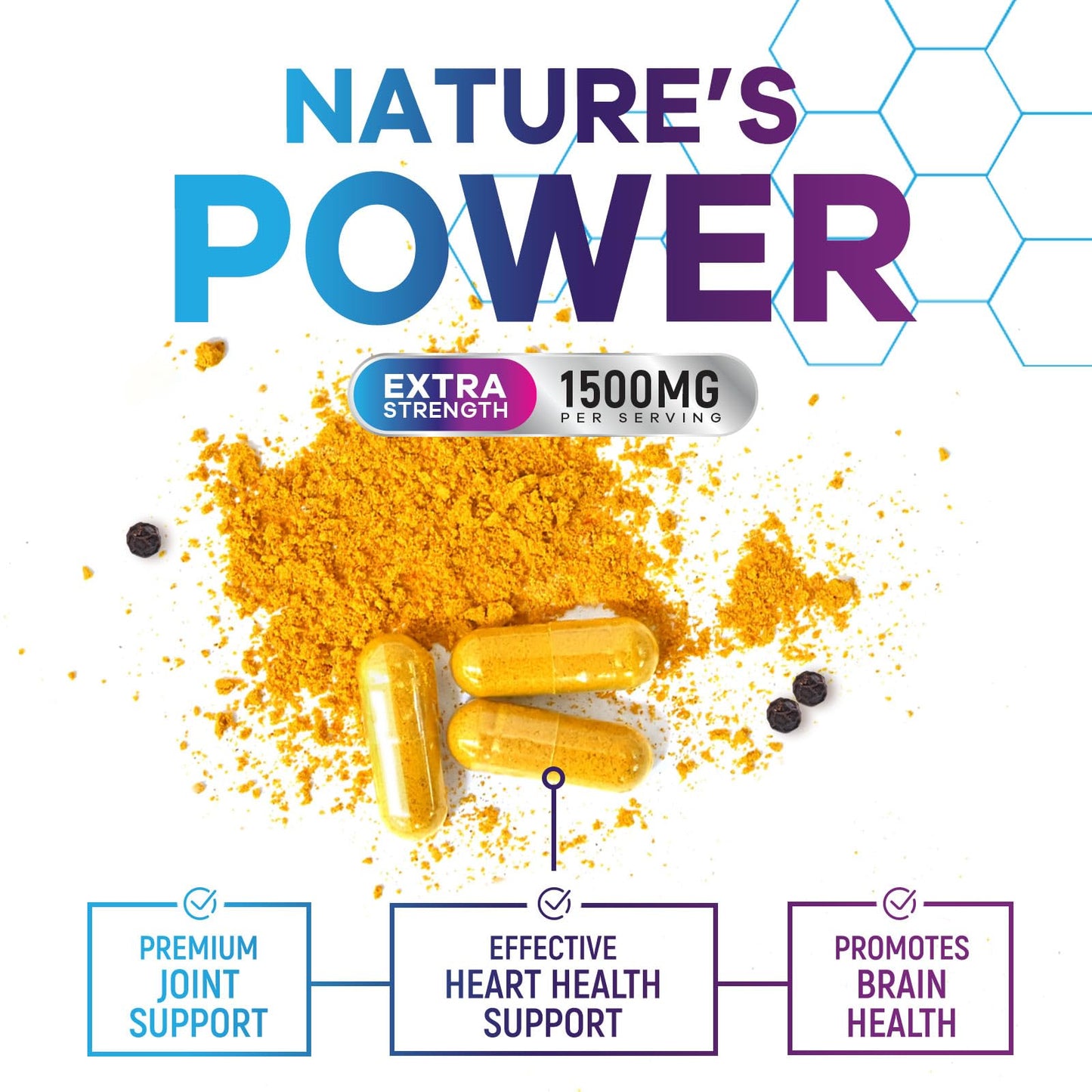 Nature's Peak Turmeric Curcumin Supplement Capsule 240 Capsules