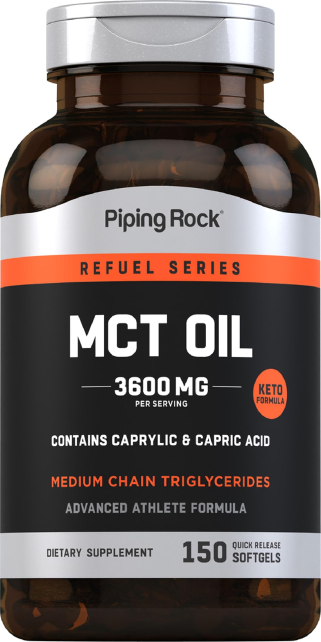 Piping Rock MCT Oil Softgel Capsules 150 Count