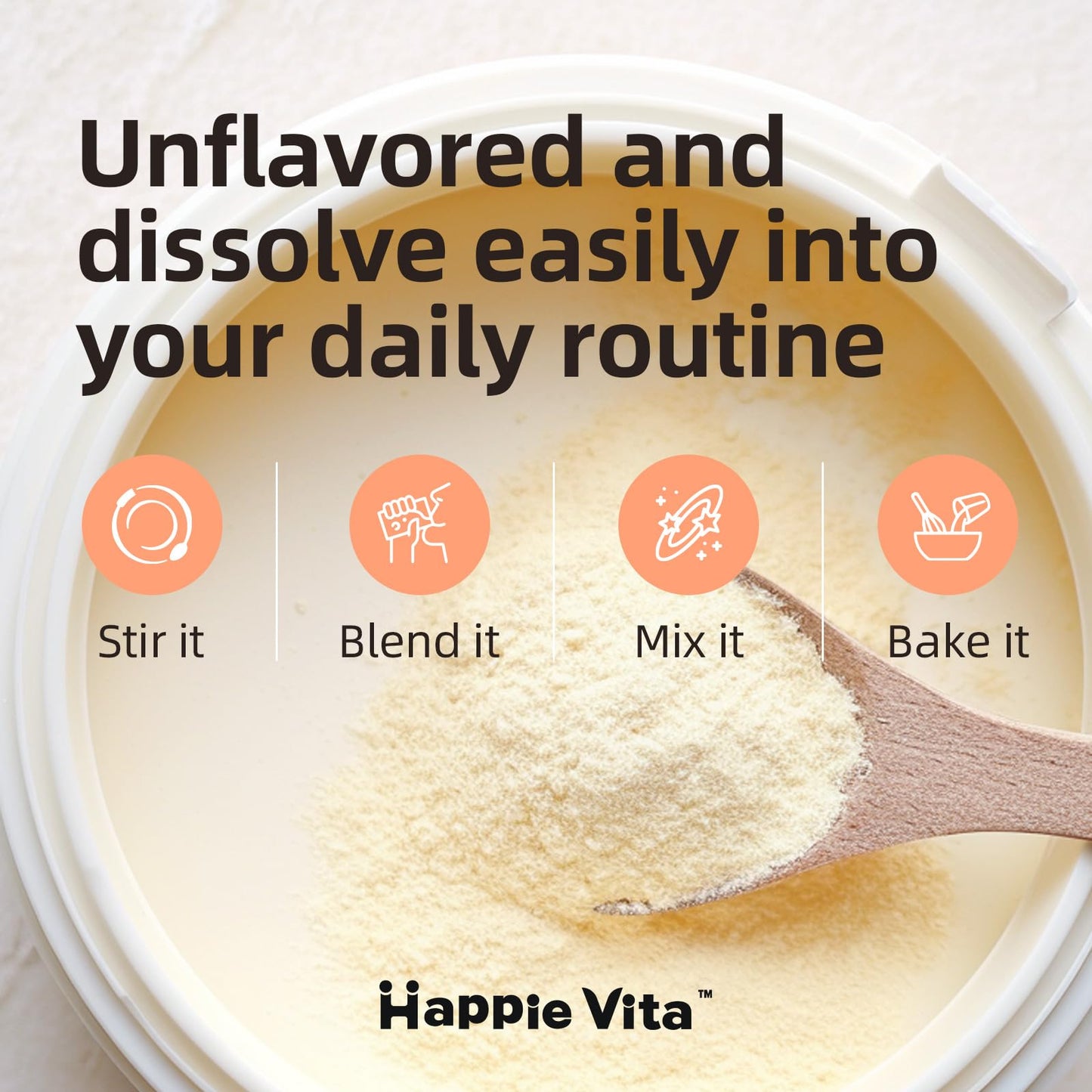 HappieVita Multi Collagen Peptides Powder 18.6