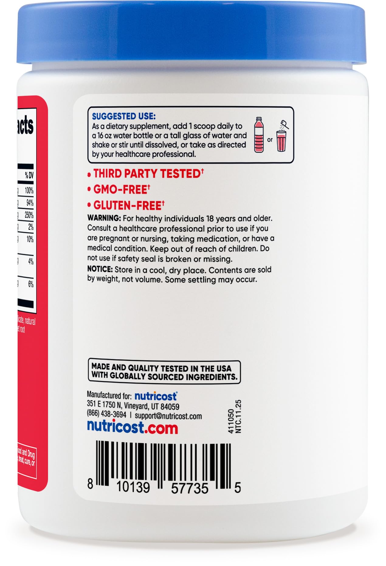 Nutricost Electrolytes Complex Powder Watermelon 6.6 Ounce